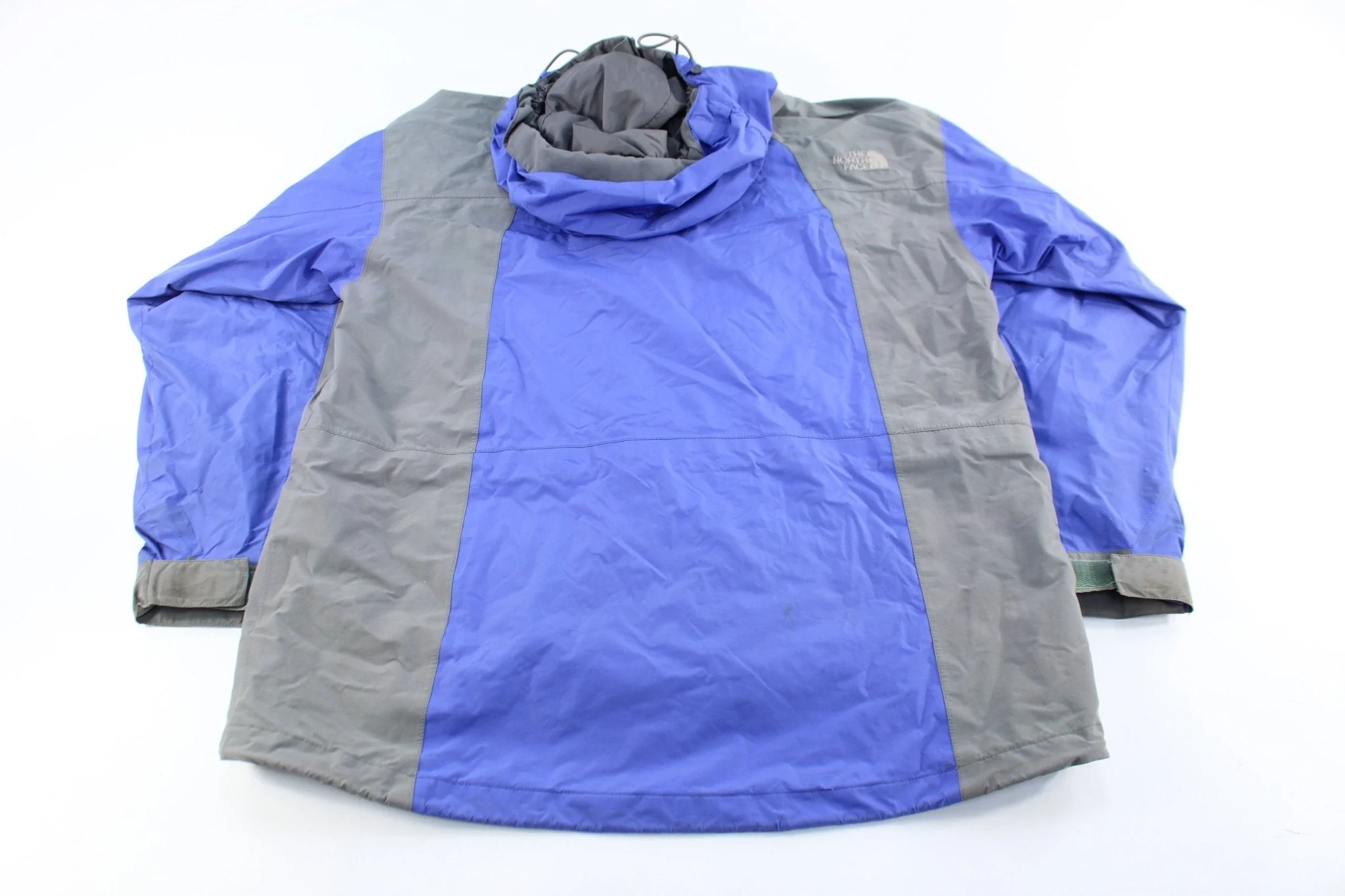 Women's The North Face Embroidered Logo Blue & Grey Zip Up Jacket - Image 2