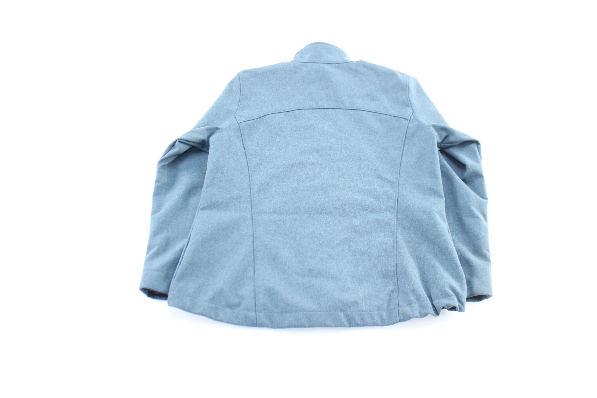 Women's The North Face Embroidered Logo Blue Zip Up Jacket - Image 2