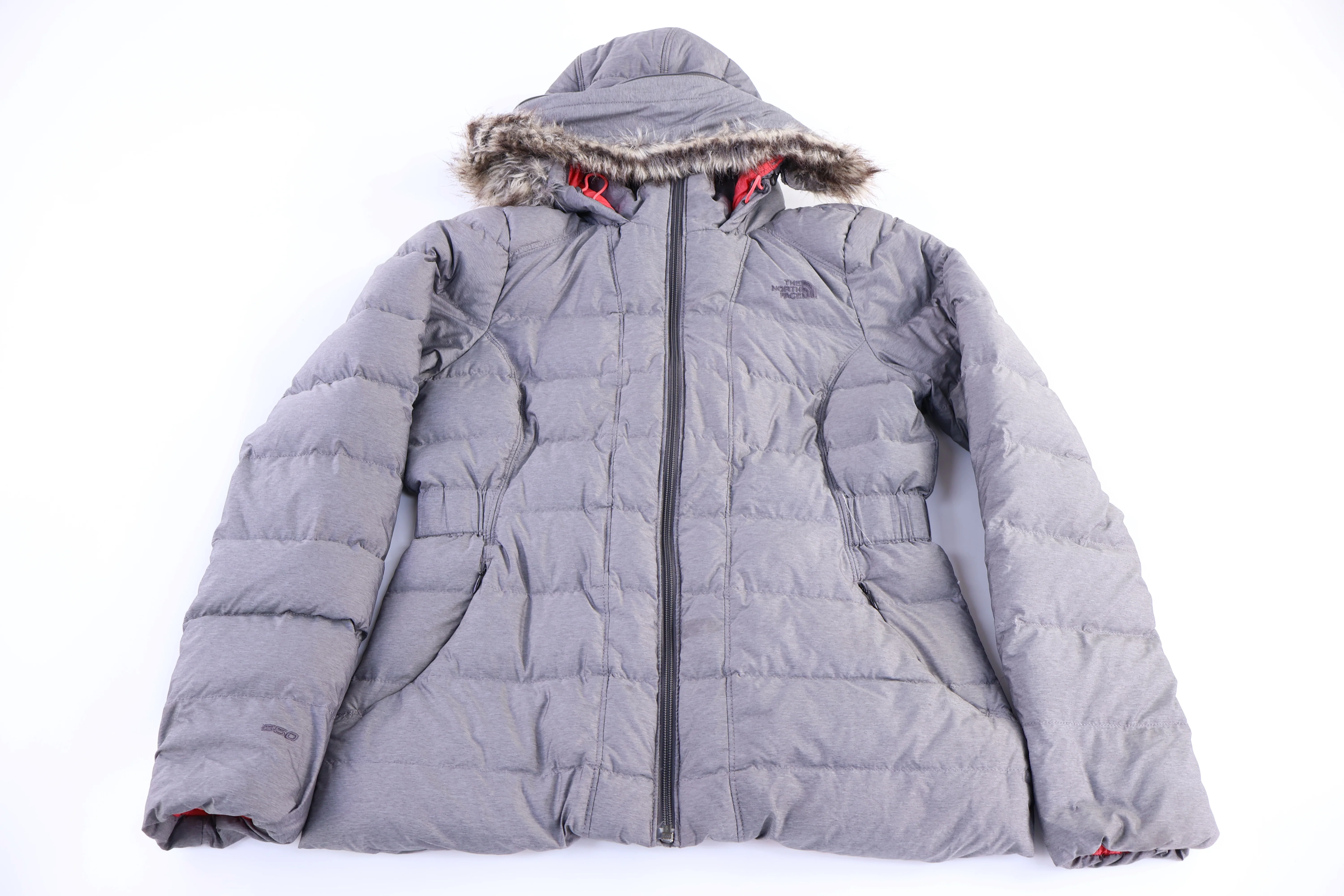 Women's The North Face Embroidered Logo Full Zip Puffer Jacket