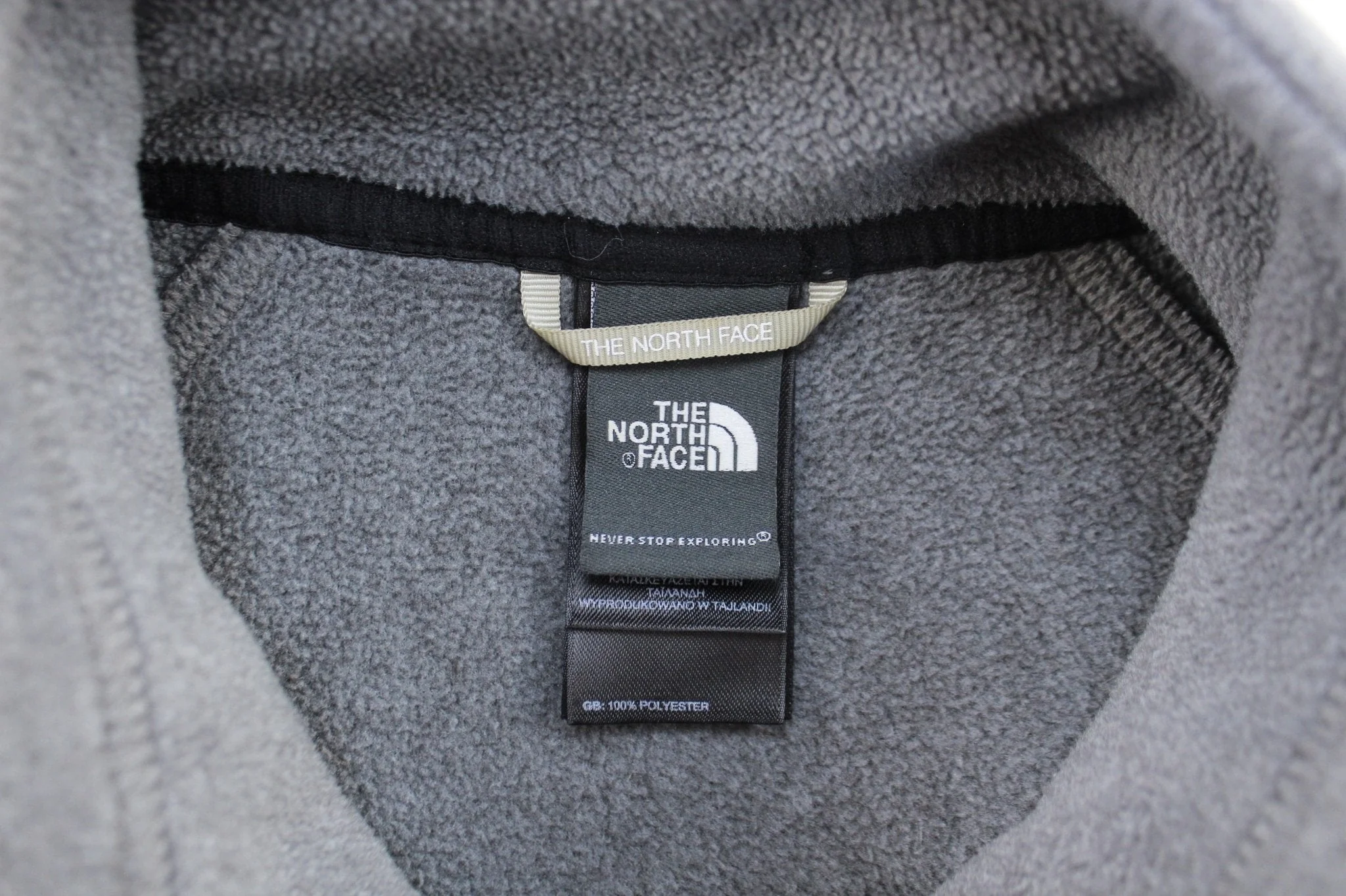Women's The North Face Embroidered Logo Grey Zip Up Jacket - Image 3
