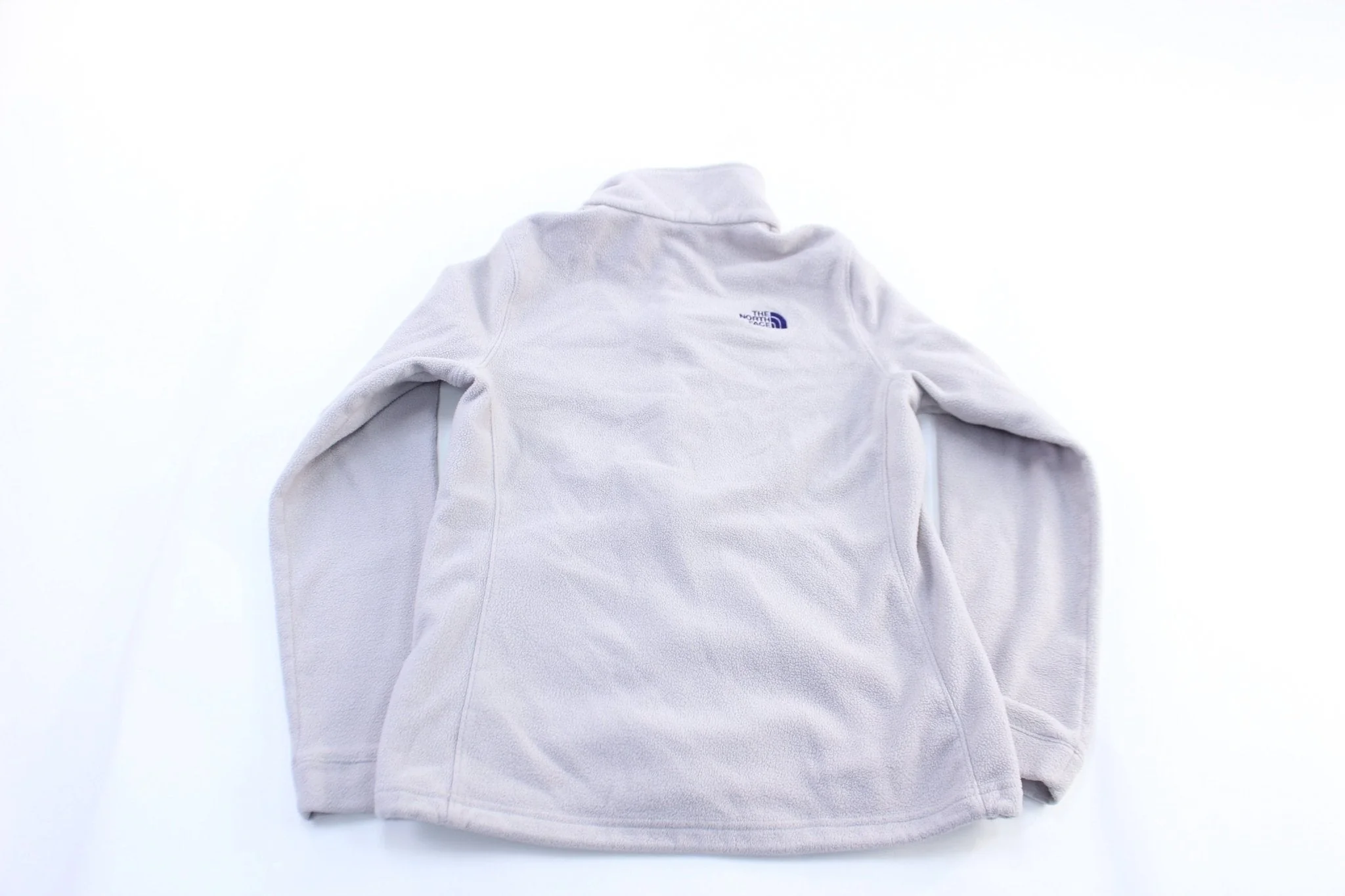 Women's The North Face Embroidered Logo Light Grey Zip Up Jacket - Image 2