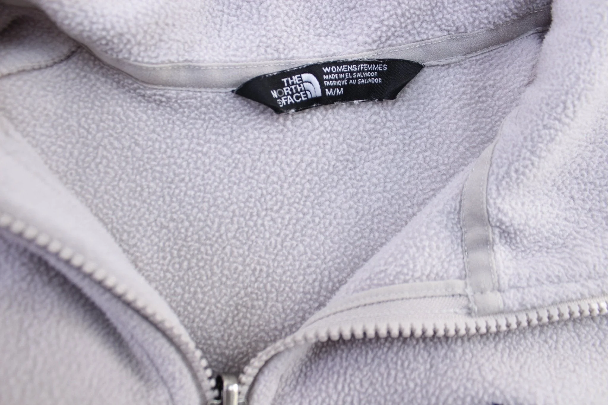 Women's The North Face Embroidered Logo Light Grey Zip Up Jacket - Image 3