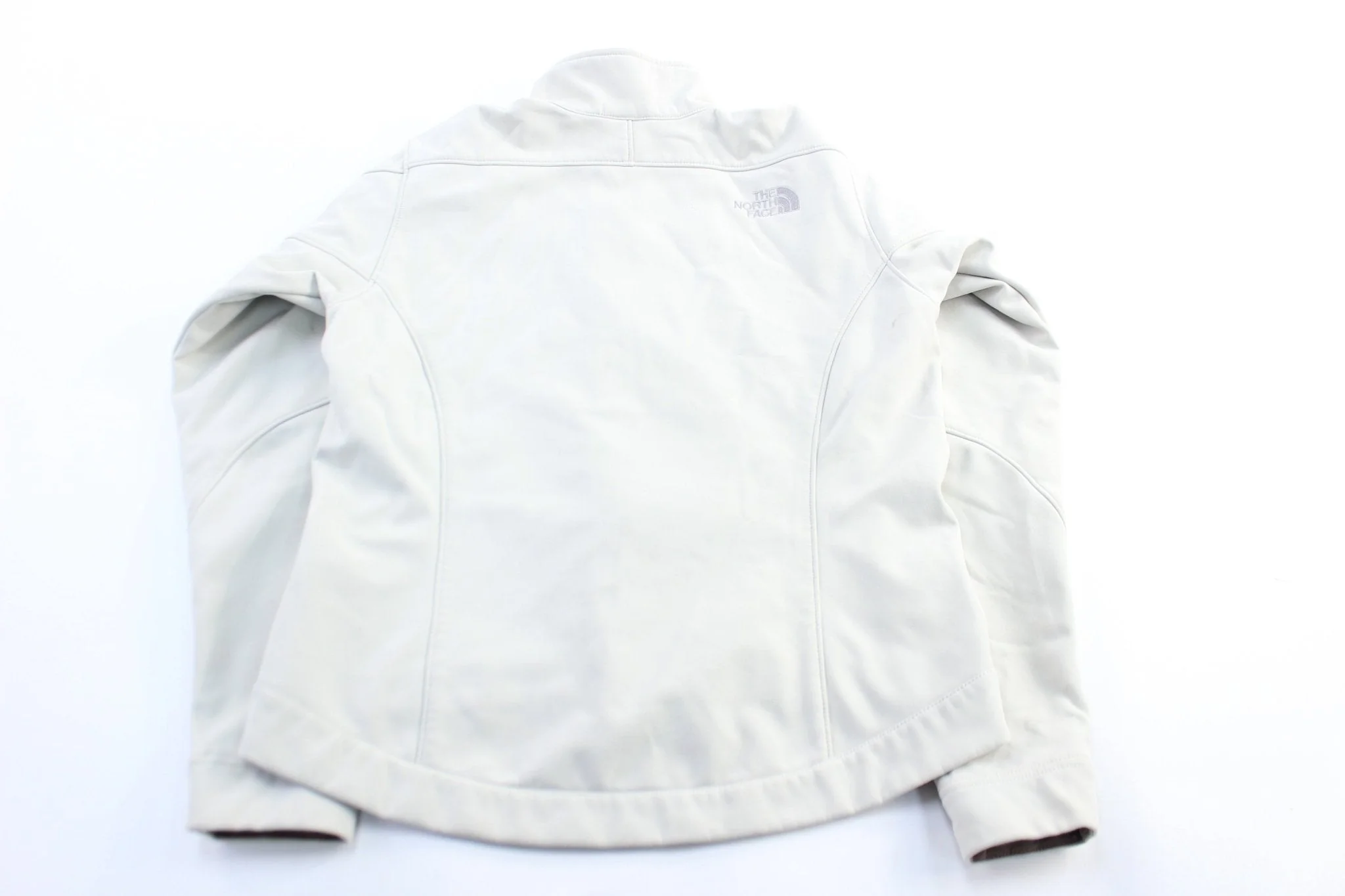 Women's The North Face Embroidered Logo Off White Zip Up Jacket - Image 2