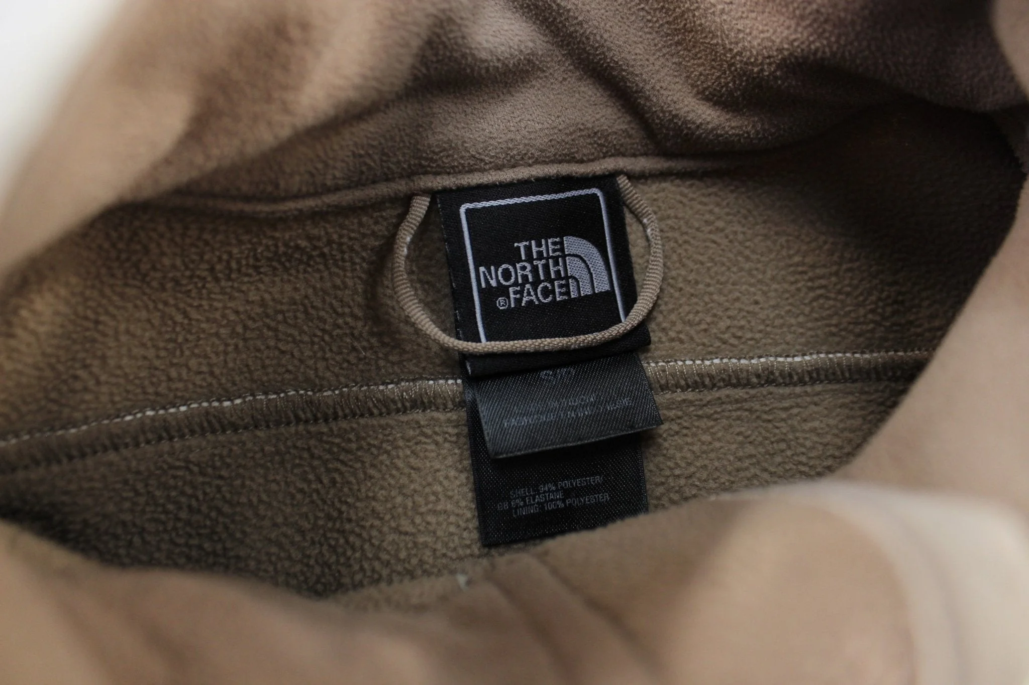 Women's The North Face Embroidered Logo Off White Zip Up Jacket - Image 3