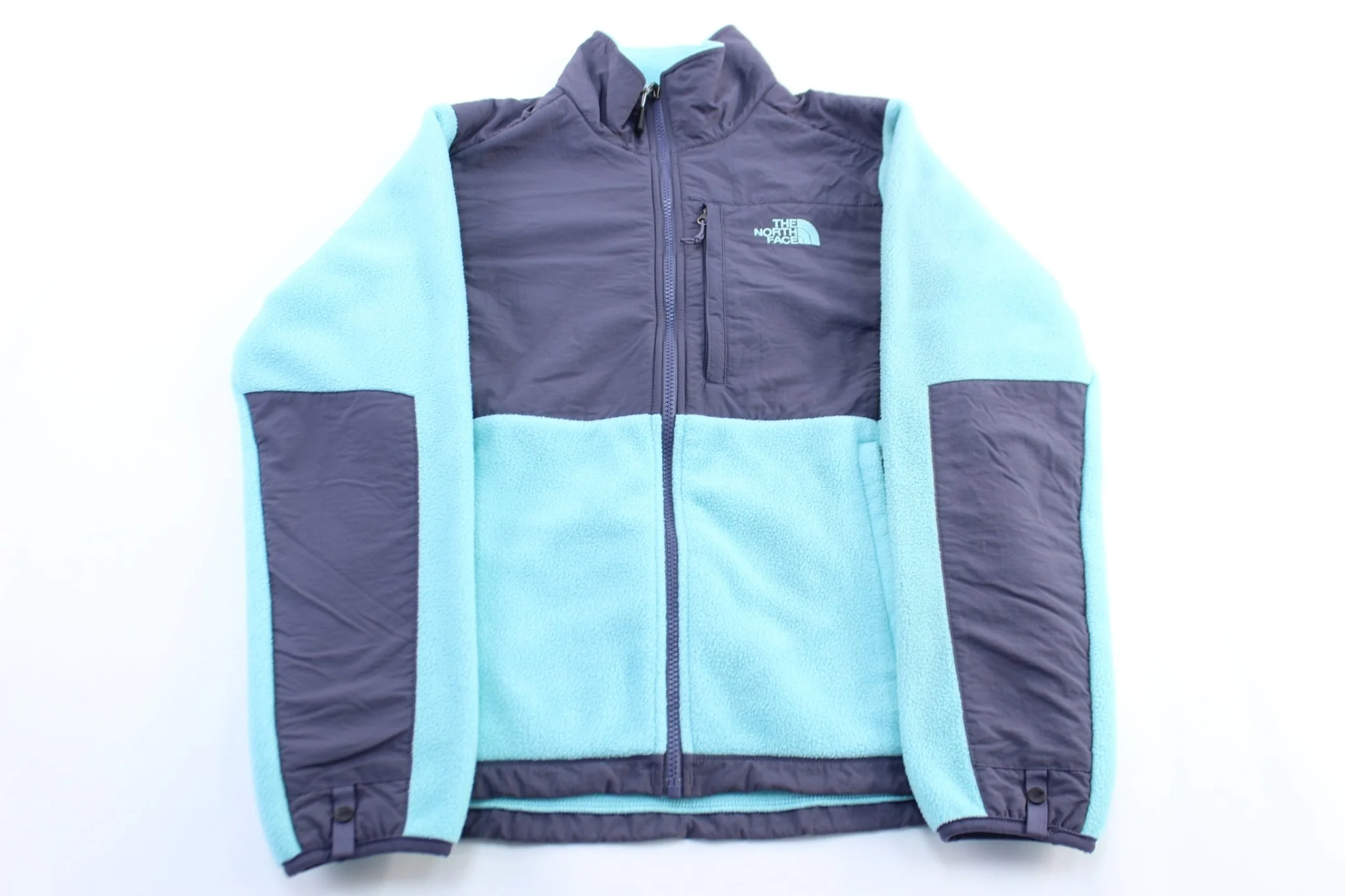 Women's The North Face Embroidered Logo Blue Zip Up Jacket