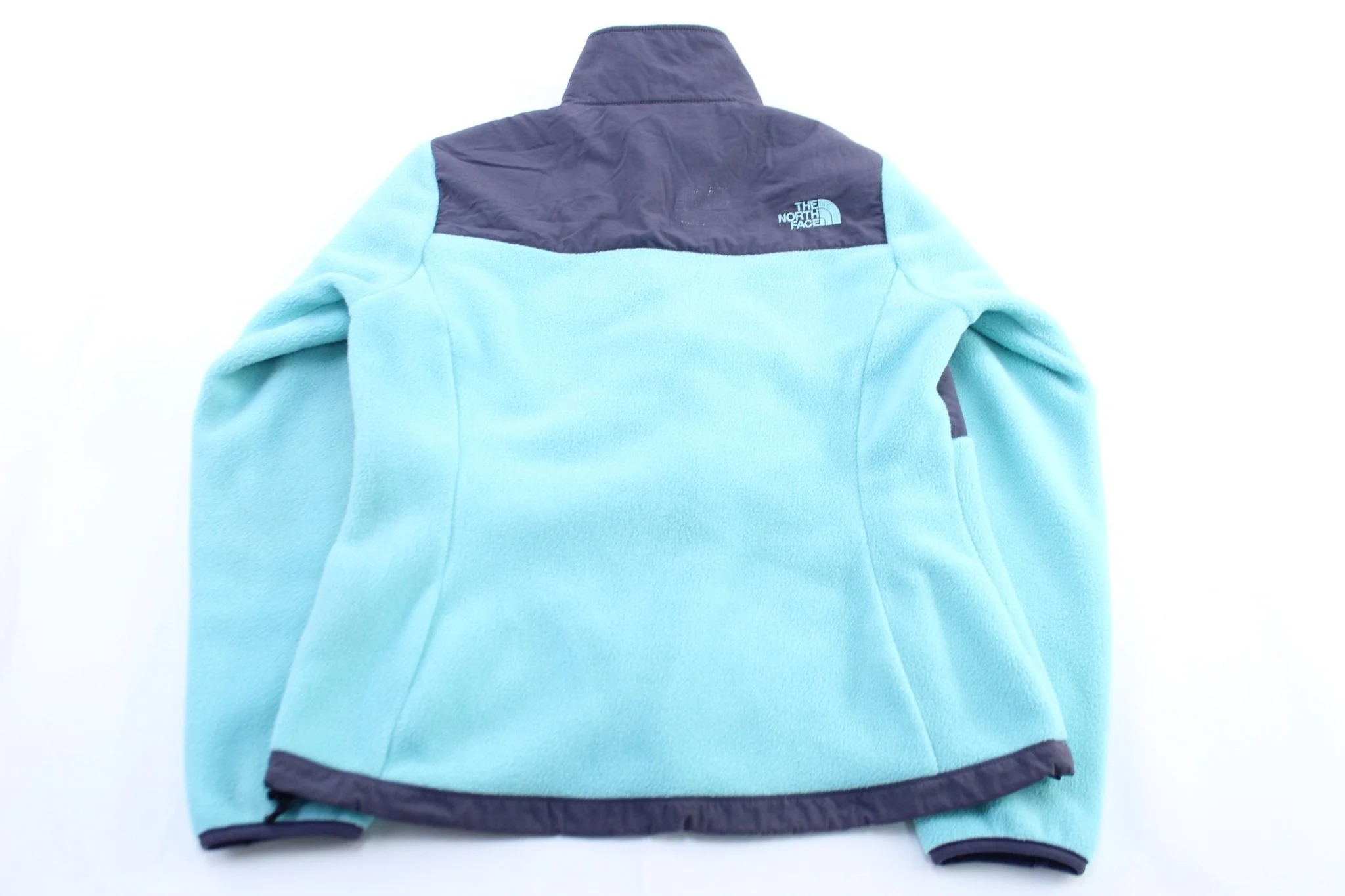 Women's The North Face Embroidered Logo Blue Zip Up Jacket - Image 2