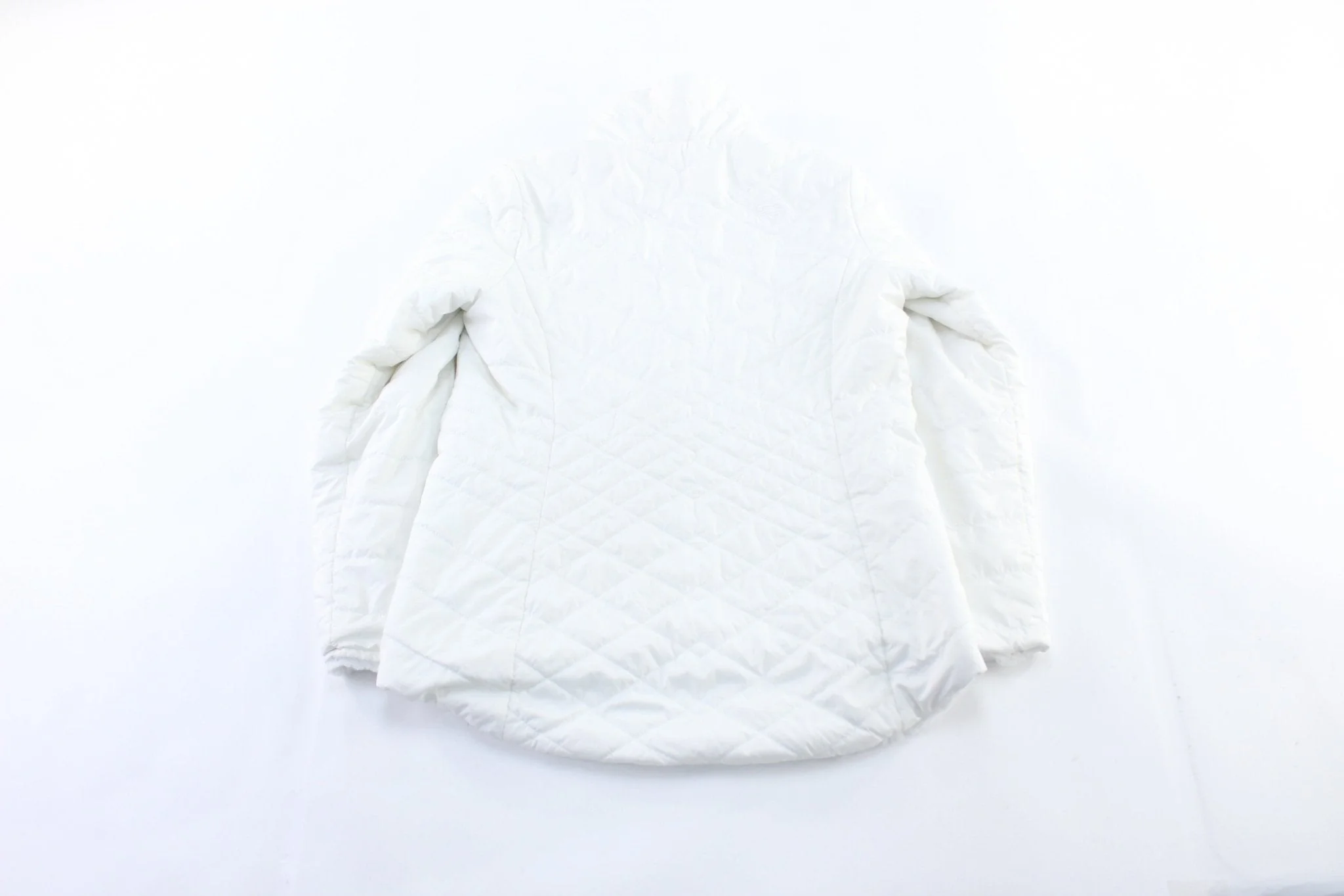Women's The North Face Embroidered Logo White Reversible Zip Up Jacket - Image 4
