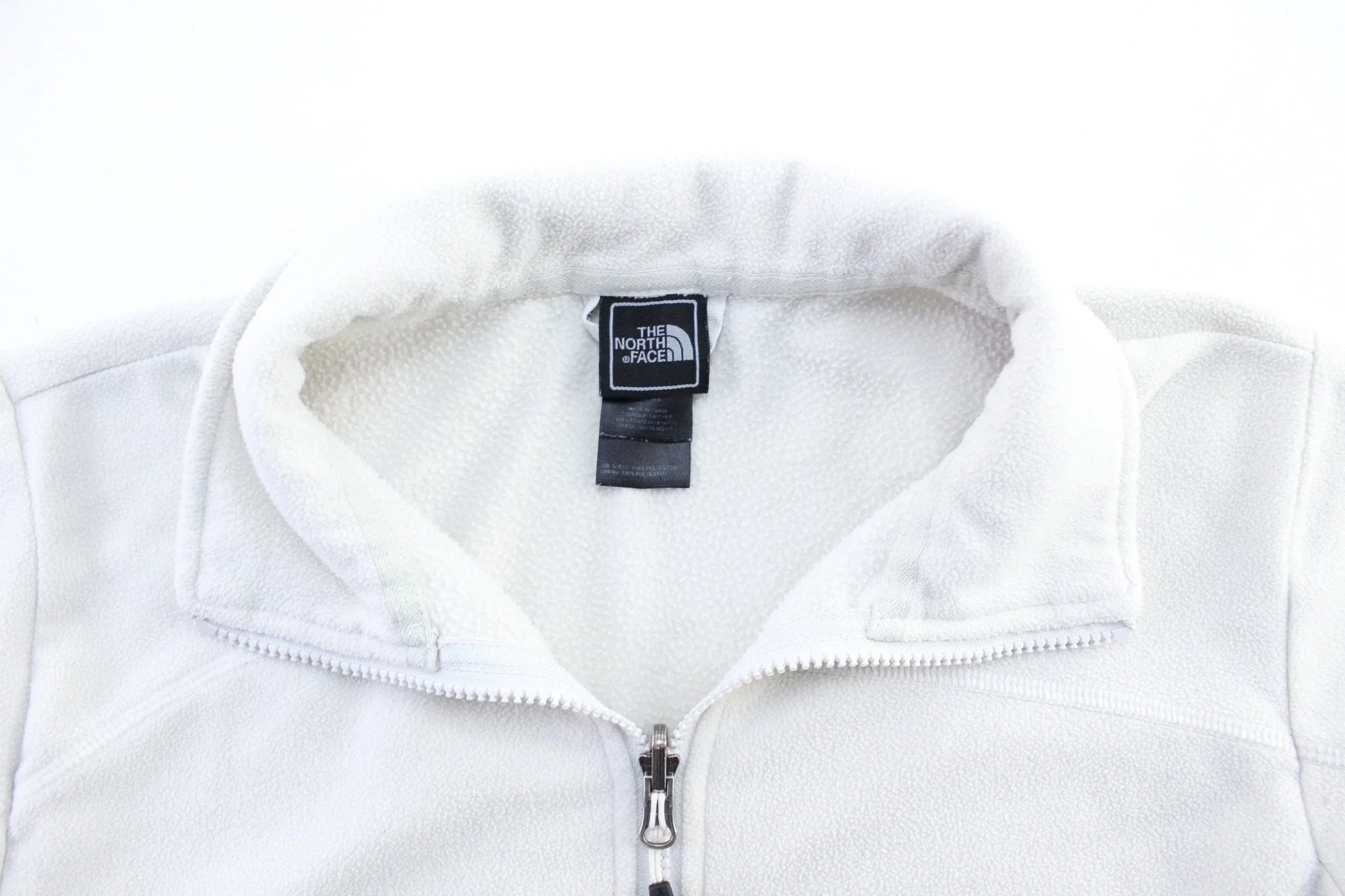 Women's The North Face Embroidered Logo White Zip Up Jacket - Image 3