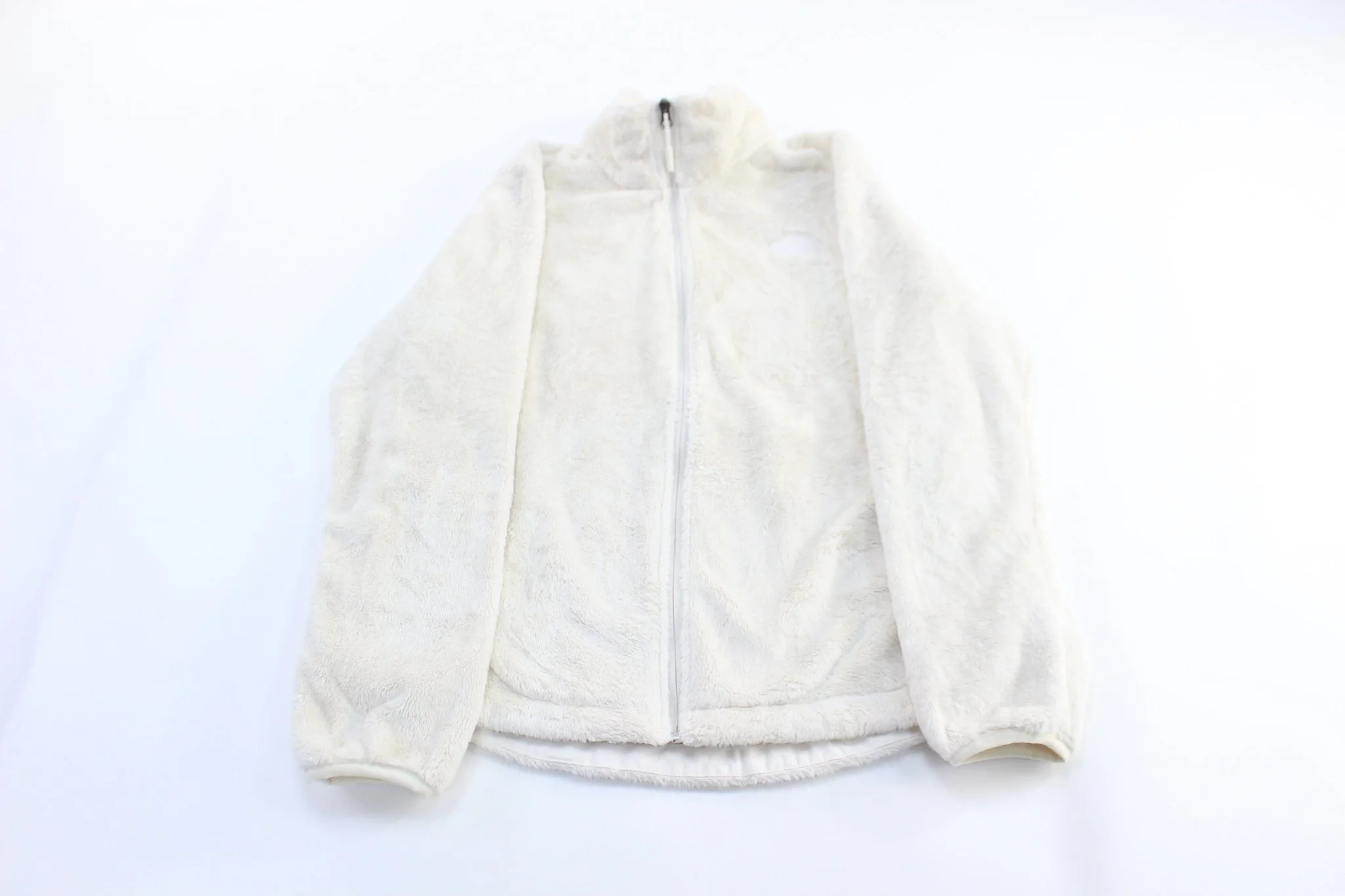 Women's The North Face Embroidered Logo White Zip Up Jacket