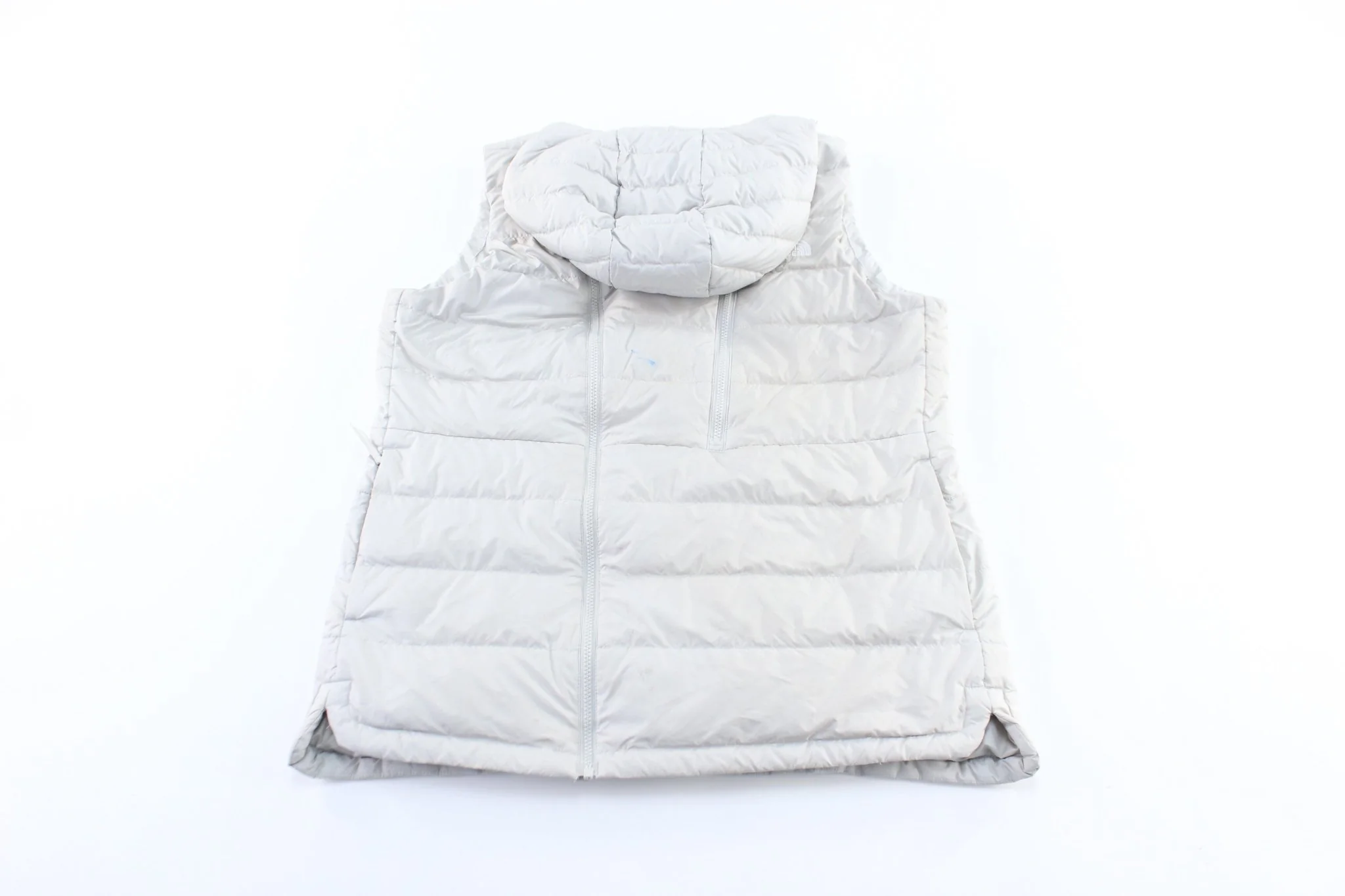 Women's The North Face Embroidered Logo White Zip Up Vest