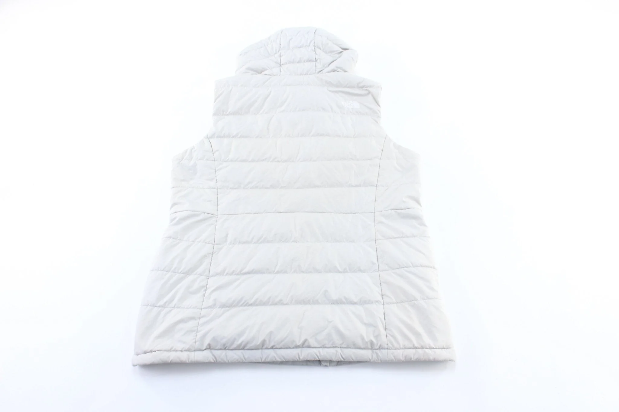 Women's The North Face Embroidered Logo White Zip Up Vest - Image 2