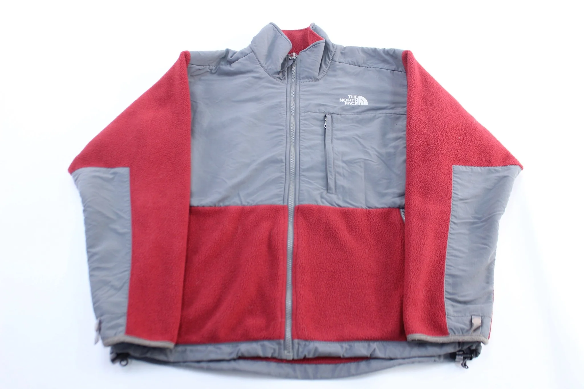 Women's The North Face Grey & Red Fleece Jacket