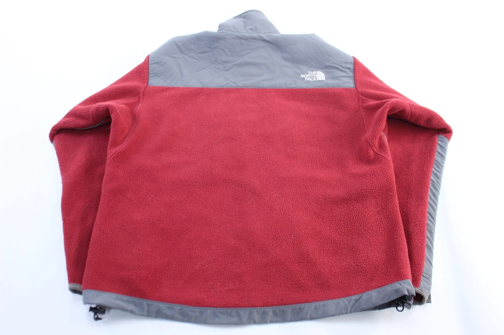 Women's The North Face Grey & Red Fleece Jacket - Image 2