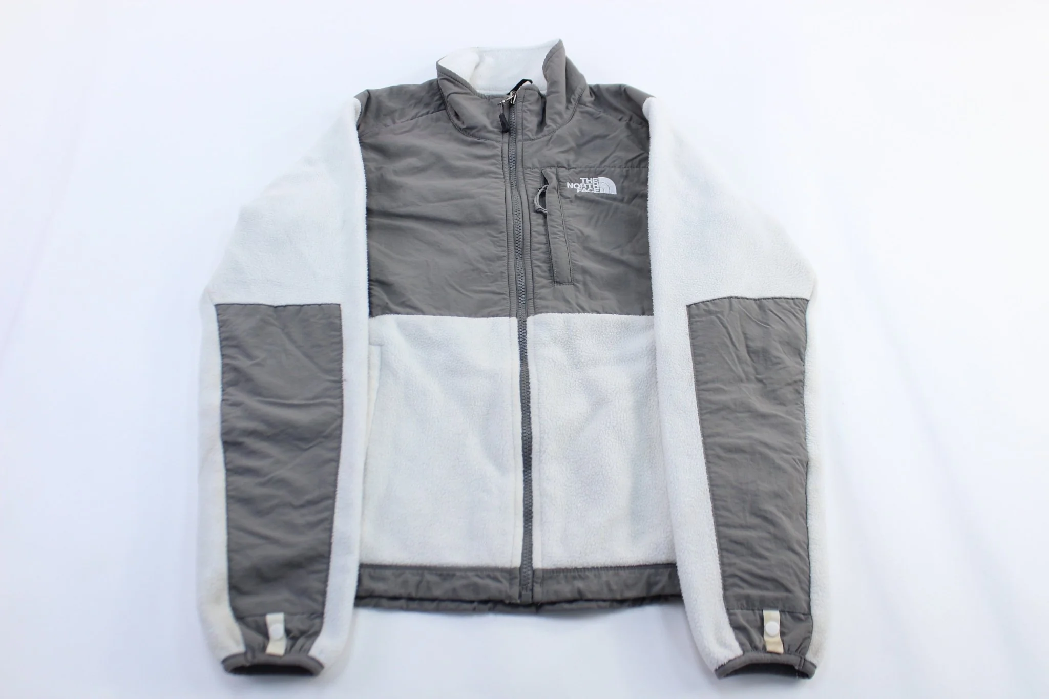 Women's The North Face Grey & White Denali Zip Up Jacket