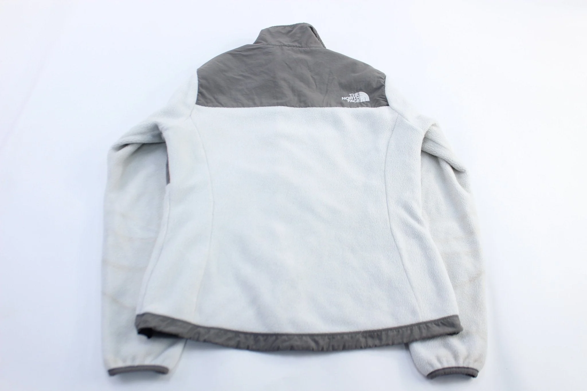Women's The North Face Grey & White Denali Zip Up Jacket - Image 2