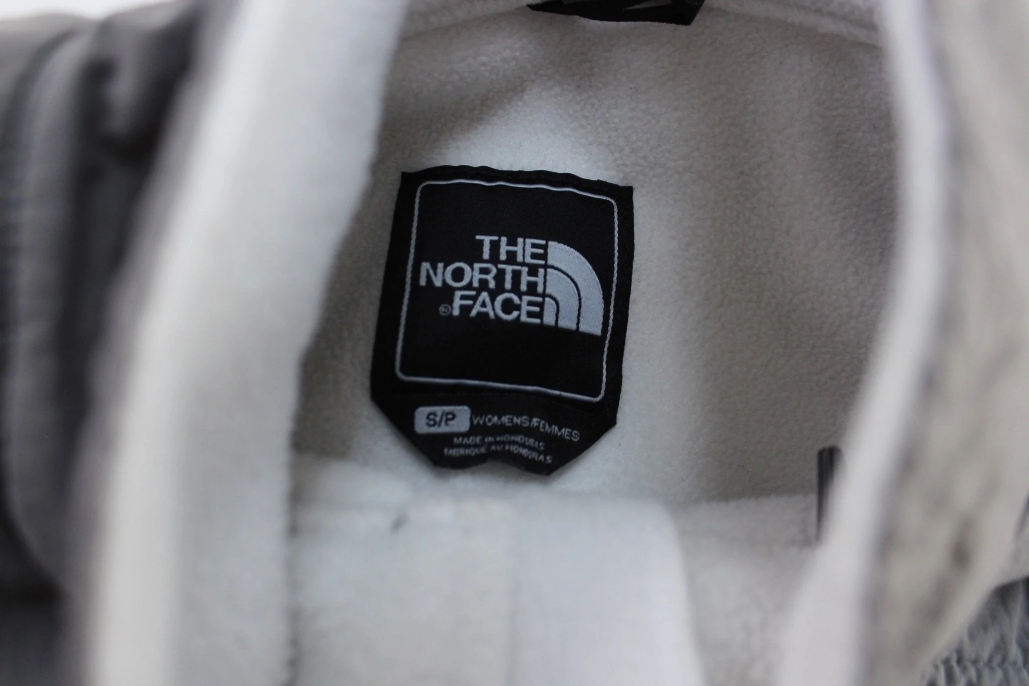 Women's The North Face Grey & White Denali Zip Up Jacket - Image 3