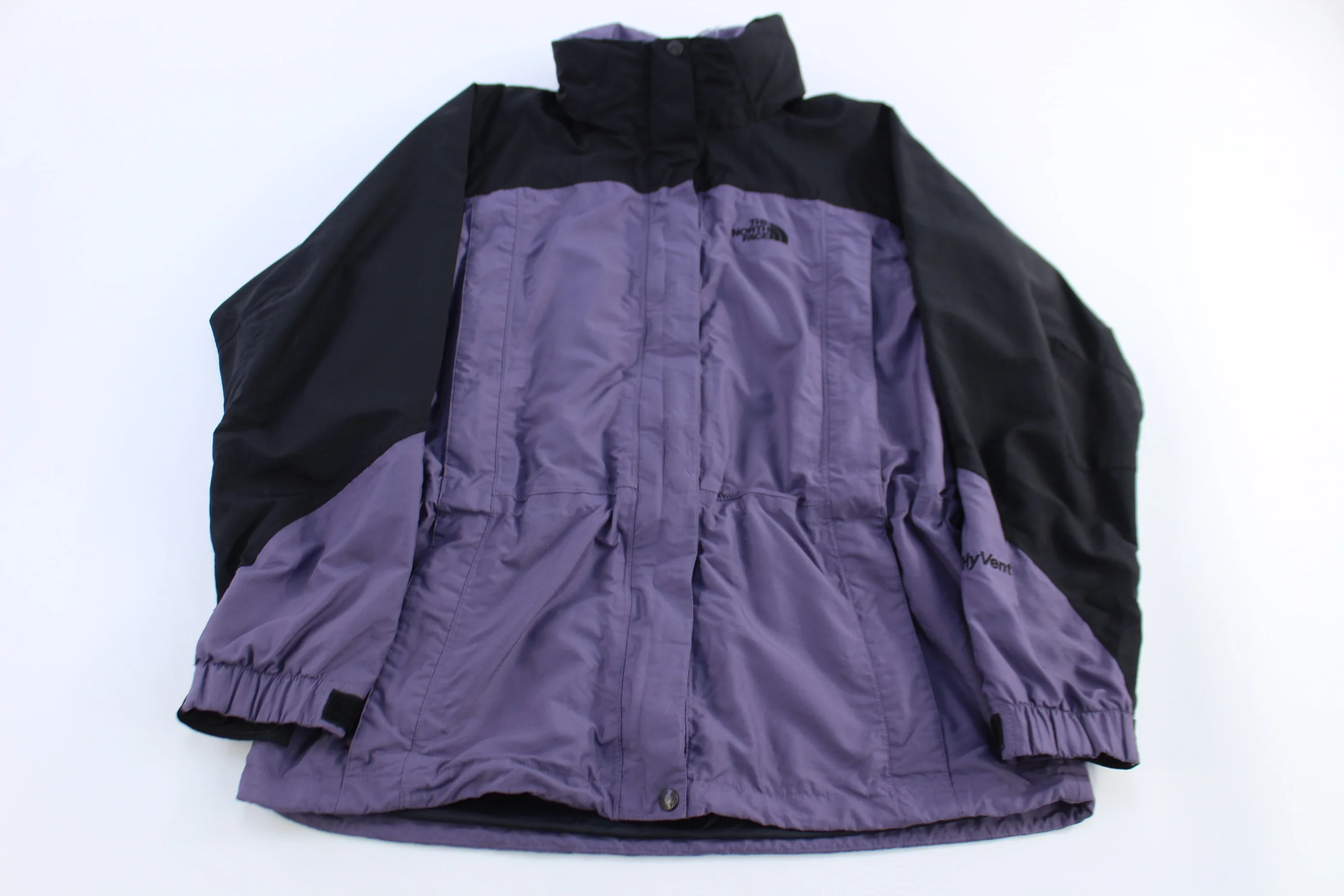 Women's the North Face Hyvent Purple & Black Full Zip Jacket