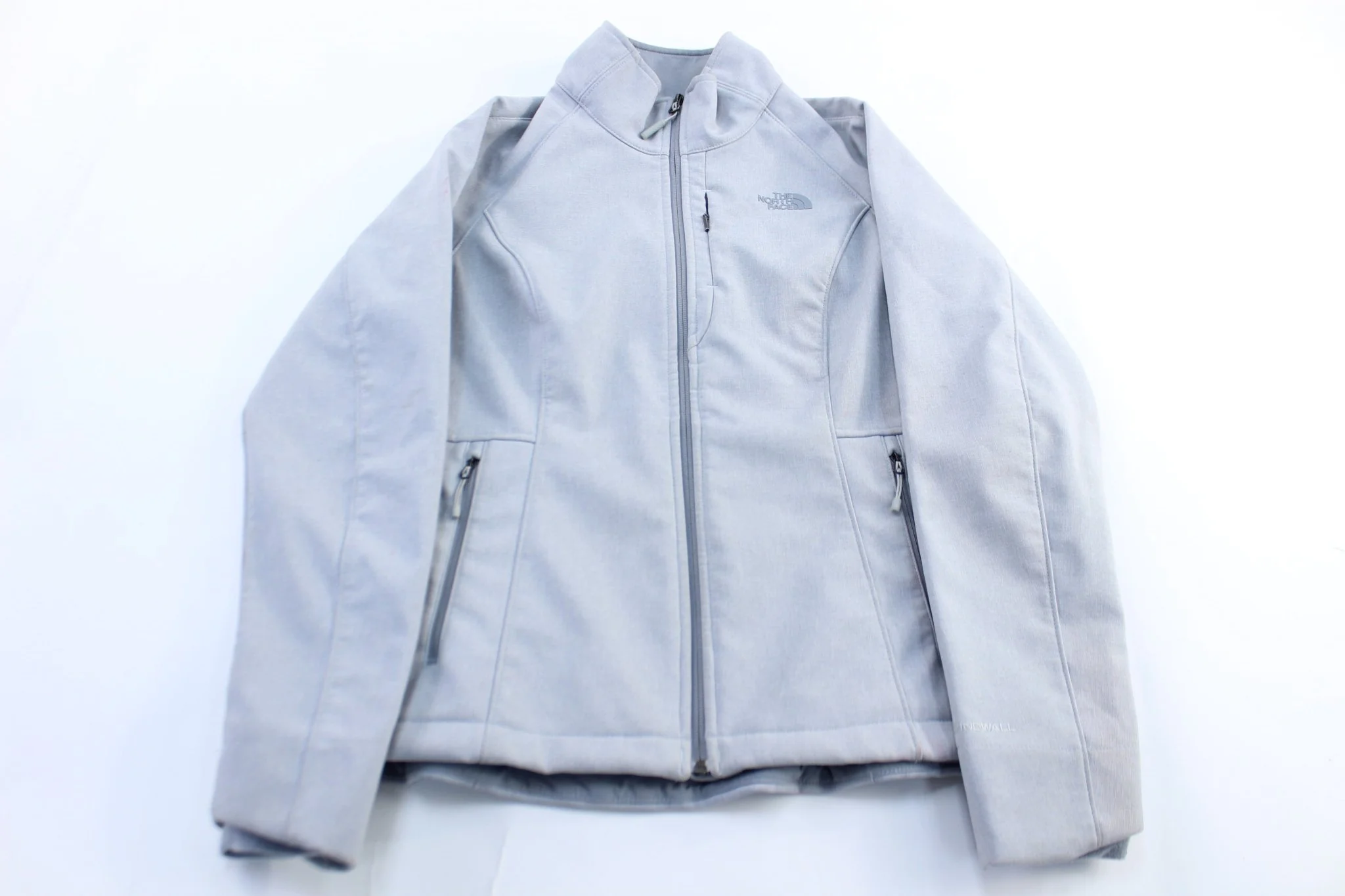 Women's The North Face Logo Light Grey Zip Up Jacket