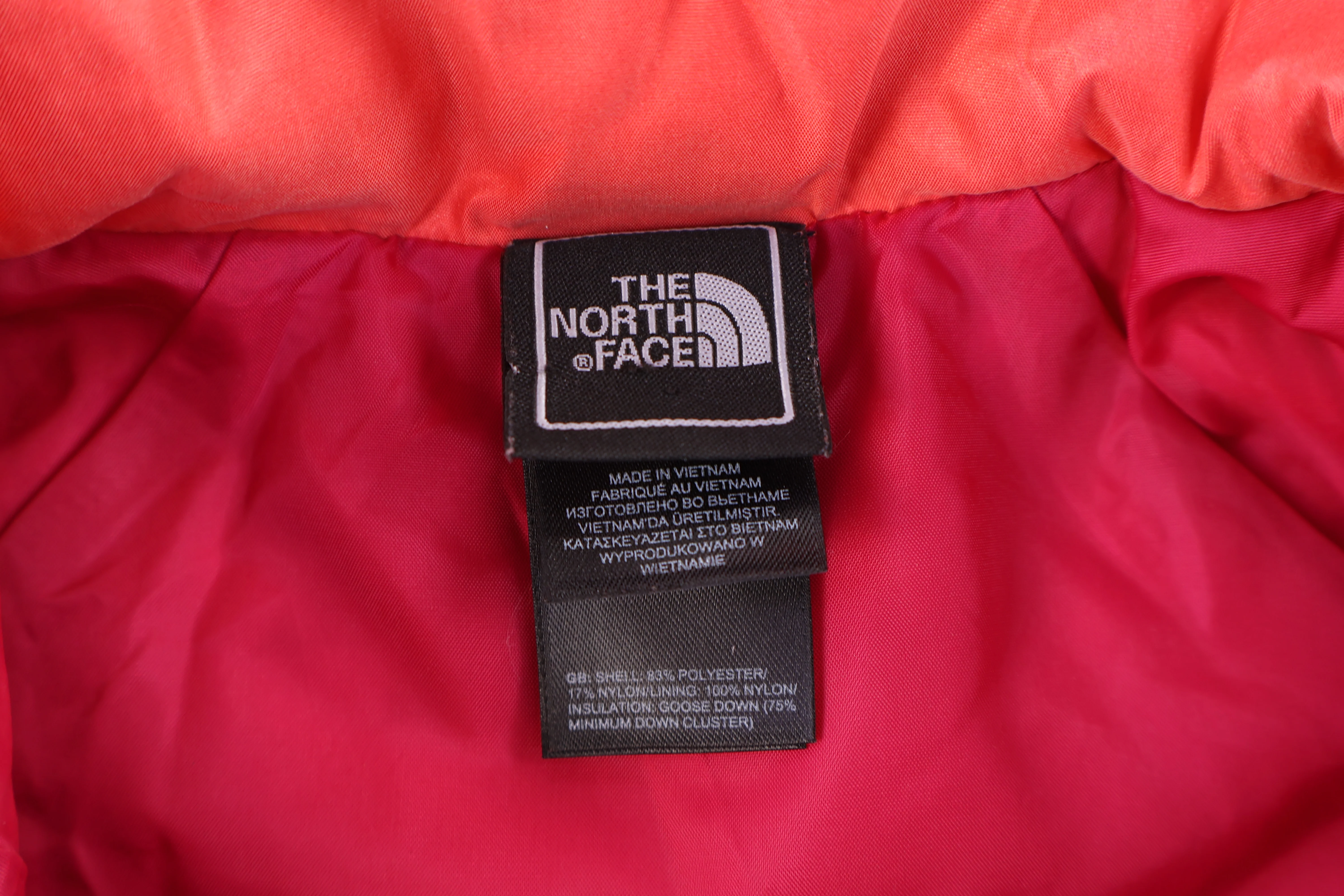 Women's The North Face Orange Full Zip Puffer Vest - Image 3