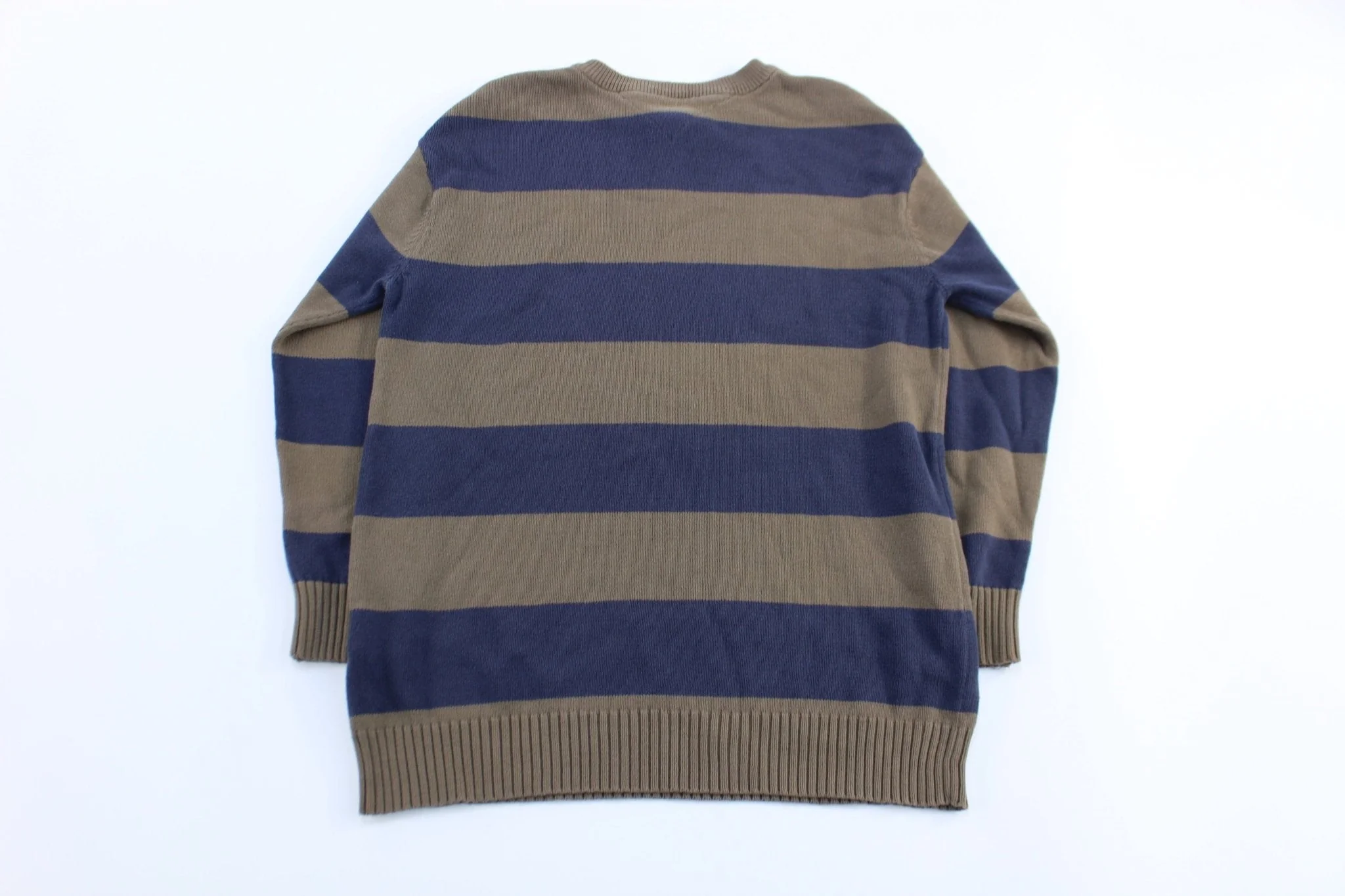 Women's Tommy Hilfiger Blue & Brown Striped Sweater - Image 2