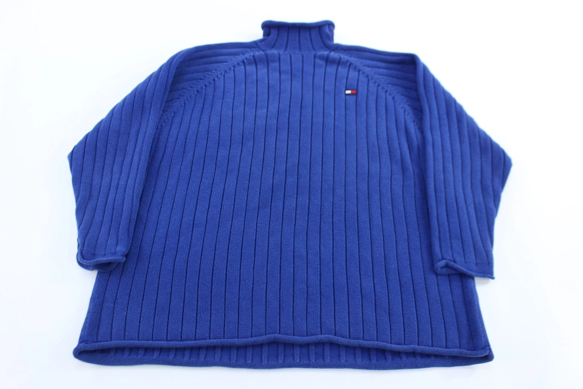 Women's Tommy Hilfiger Embroidered Logo Blue Sweater