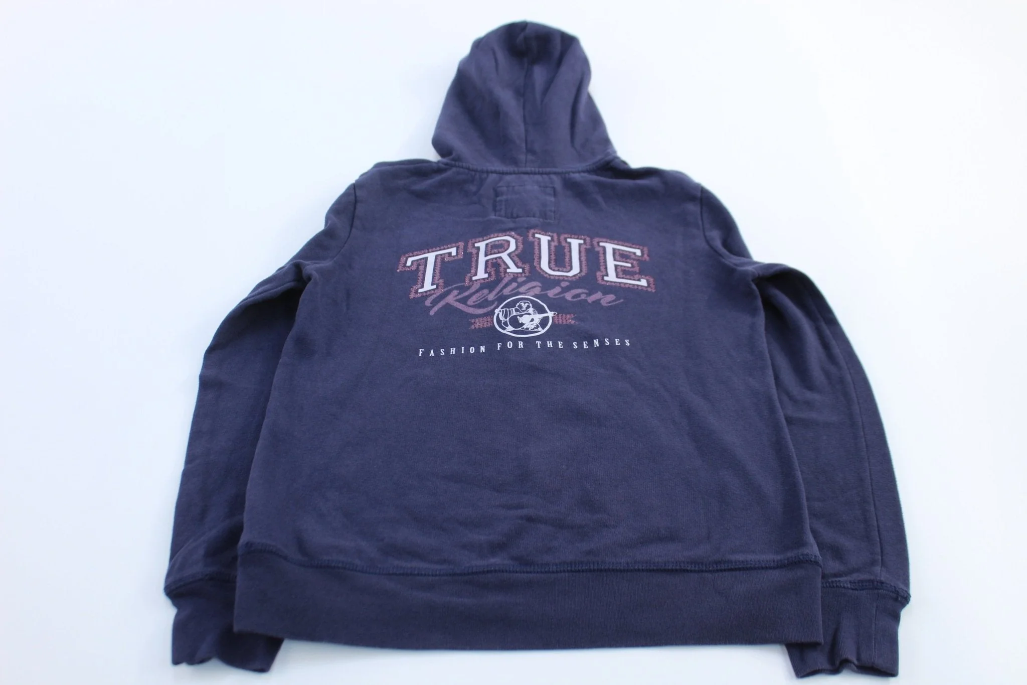 Women's True Religion Blue Pullover Hoodie - Image 2
