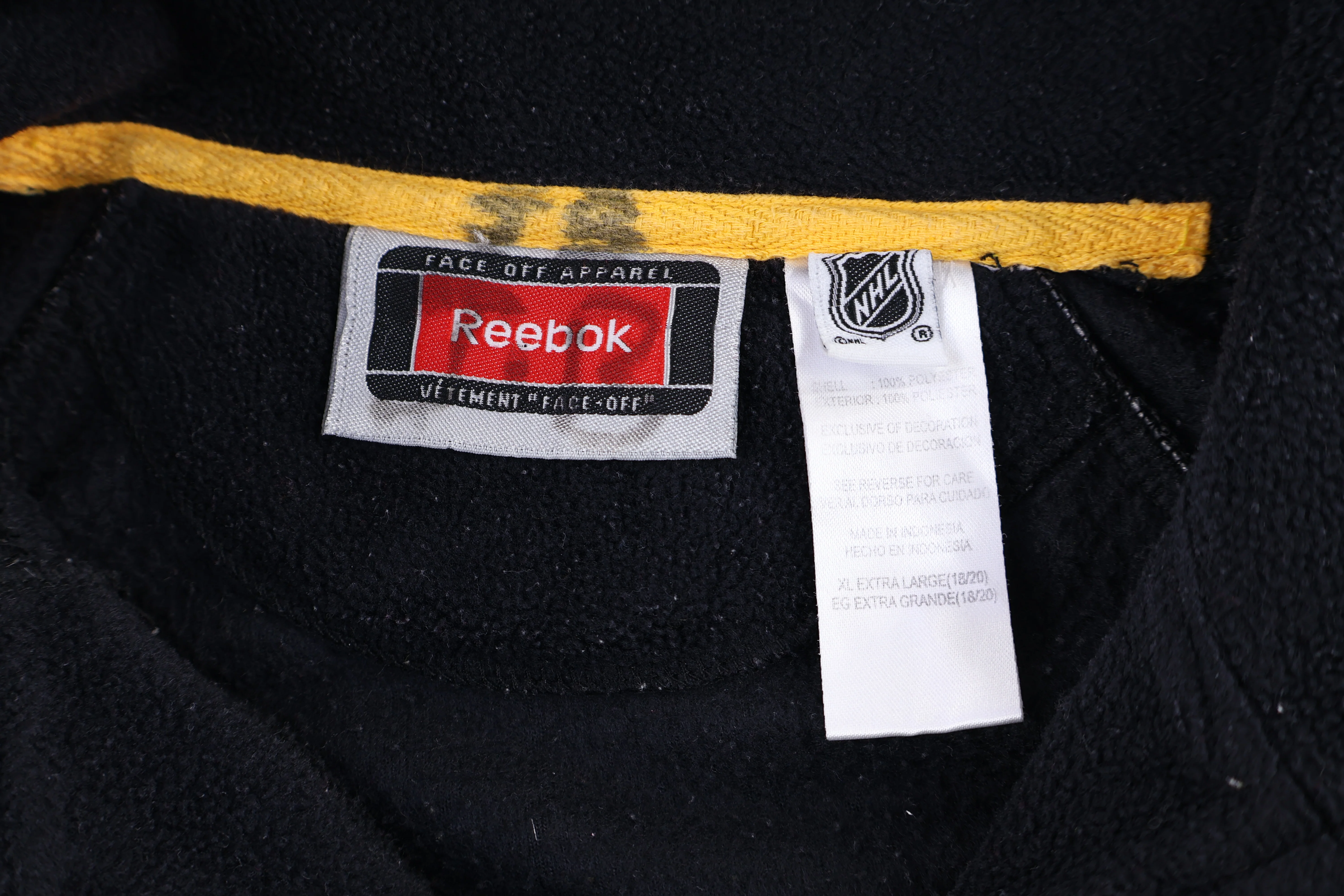 Women's Vintage Boston Bruins Hockey Quarter Zip Sweater - Image 3