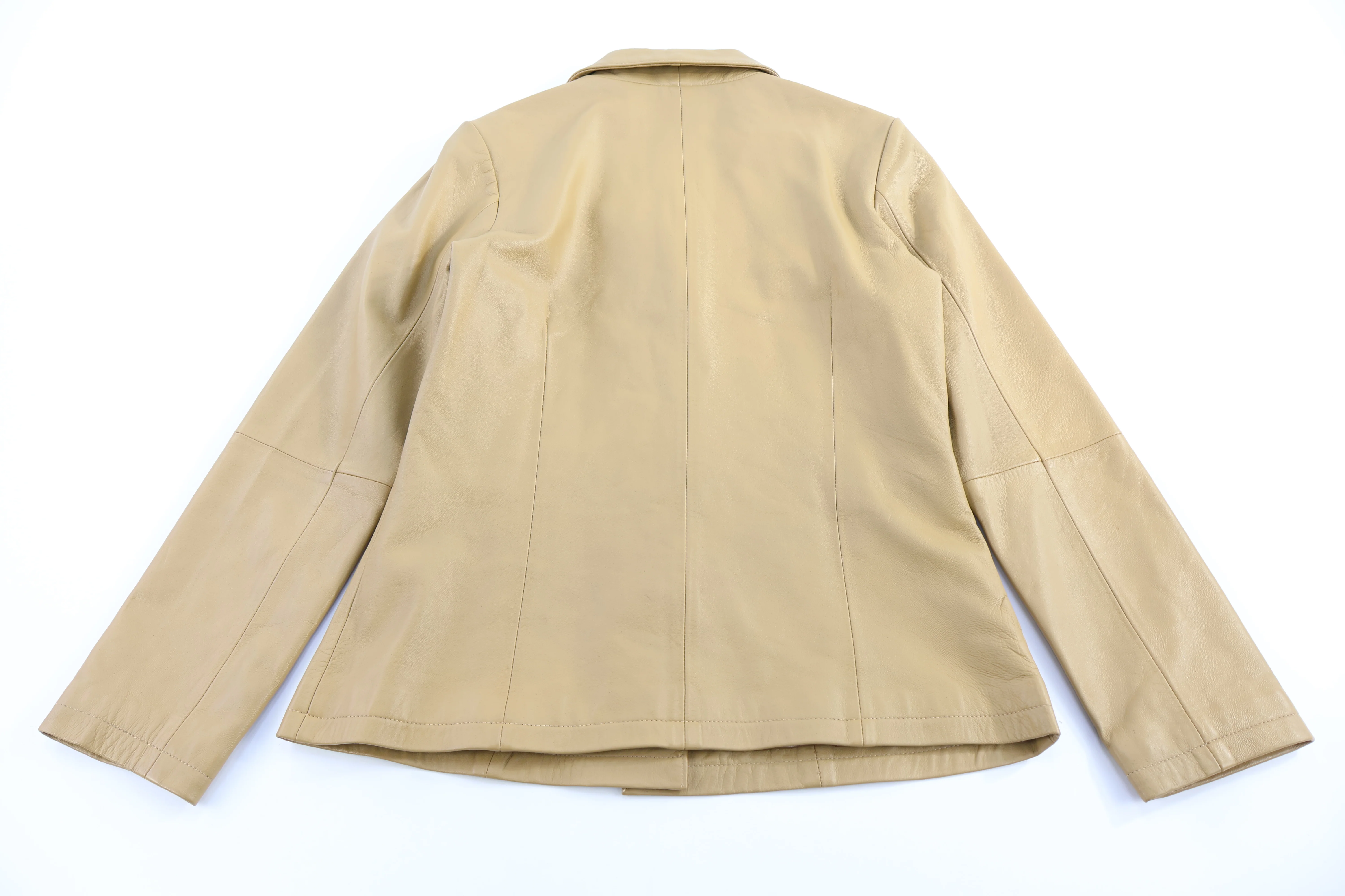 Women's Vintage Hillard & Hanson Tan Leather Jacket - Image 2