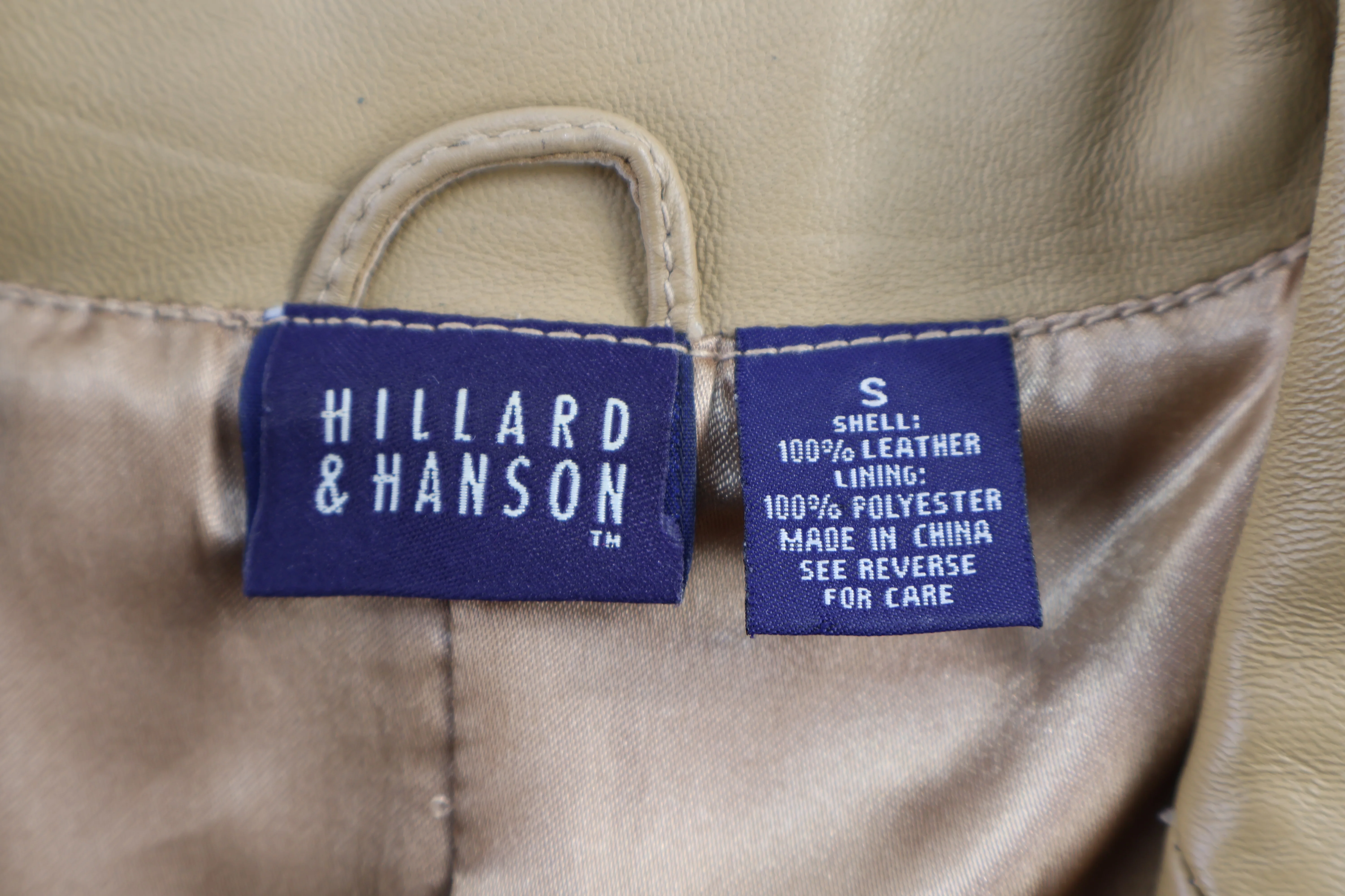 Women's Vintage Hillard & Hanson Tan Leather Jacket - Image 3
