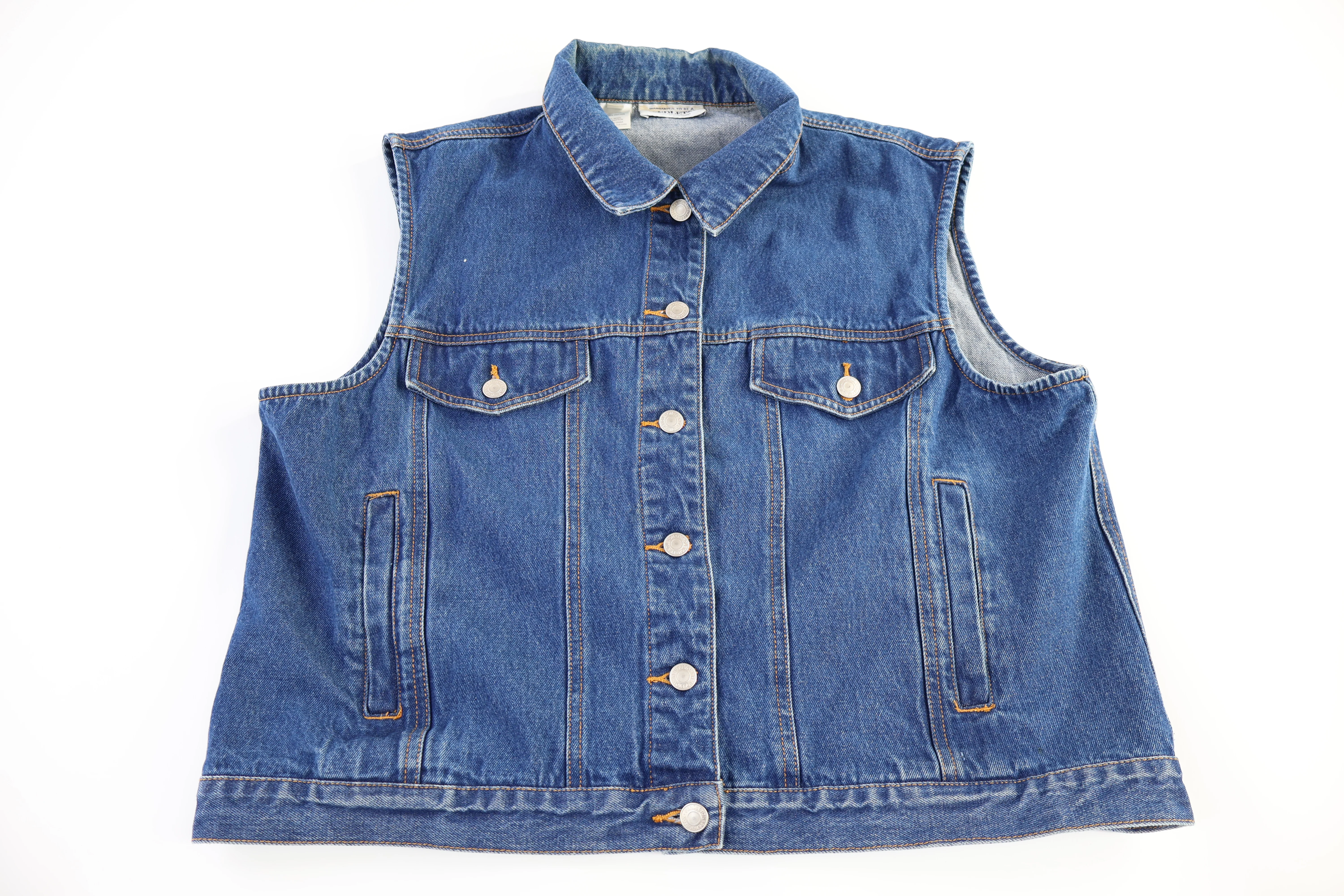 Women's Vintage Pendleton Aztec Pattern Denim Vest