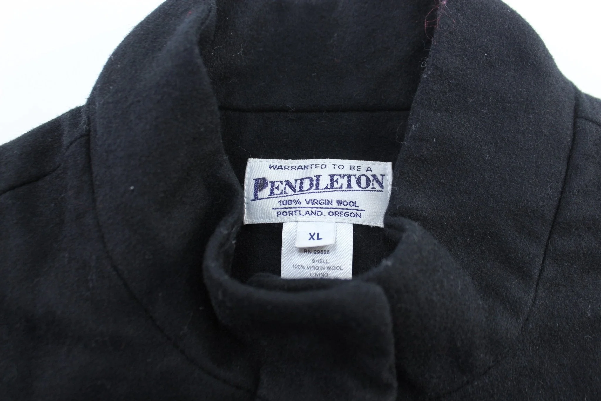 Women's Vintage Pendleton Black Wool Zip Up Jacket - Image 3