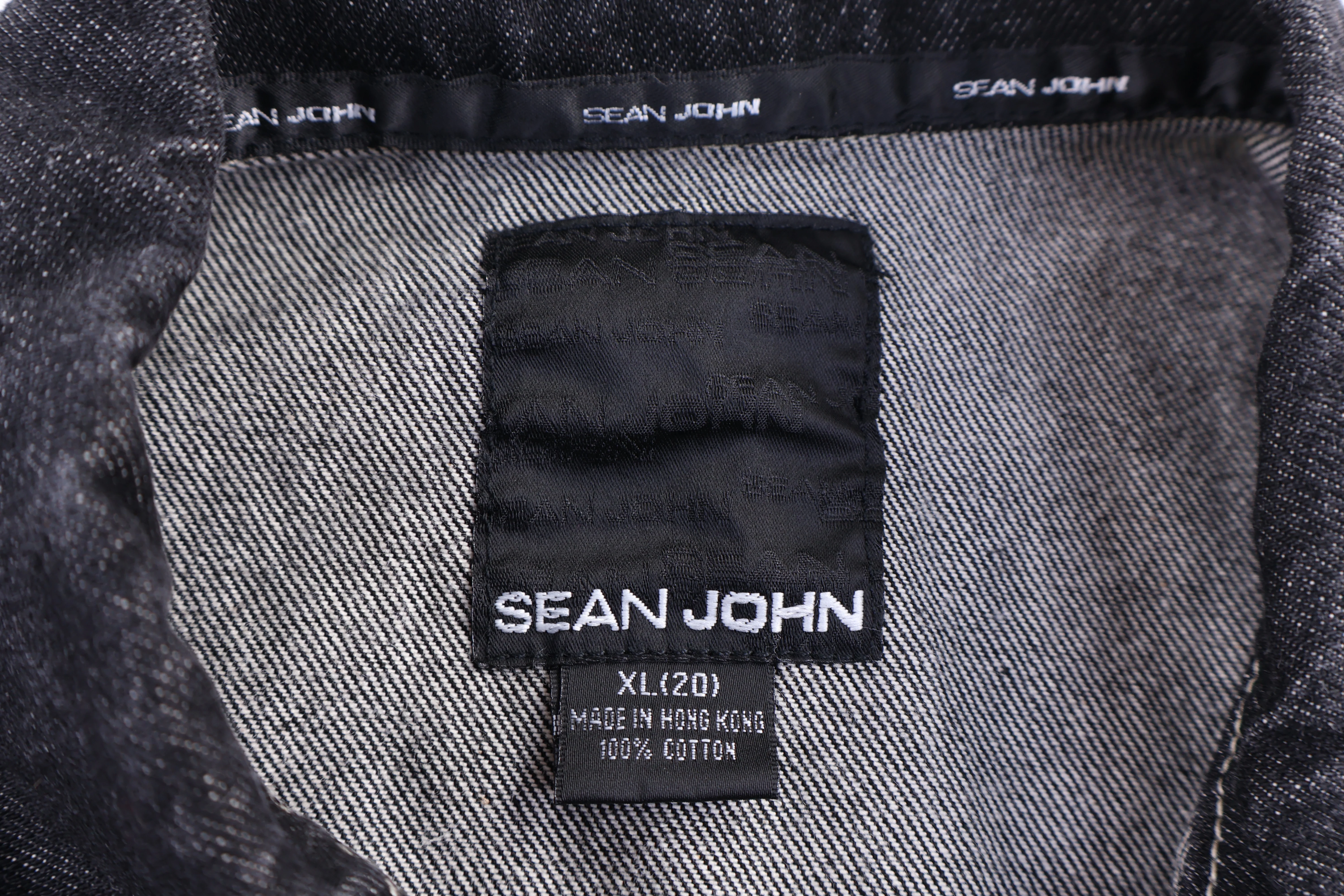 Women's Vintage Sean John Dark Wash Denim Jacket - Image 3