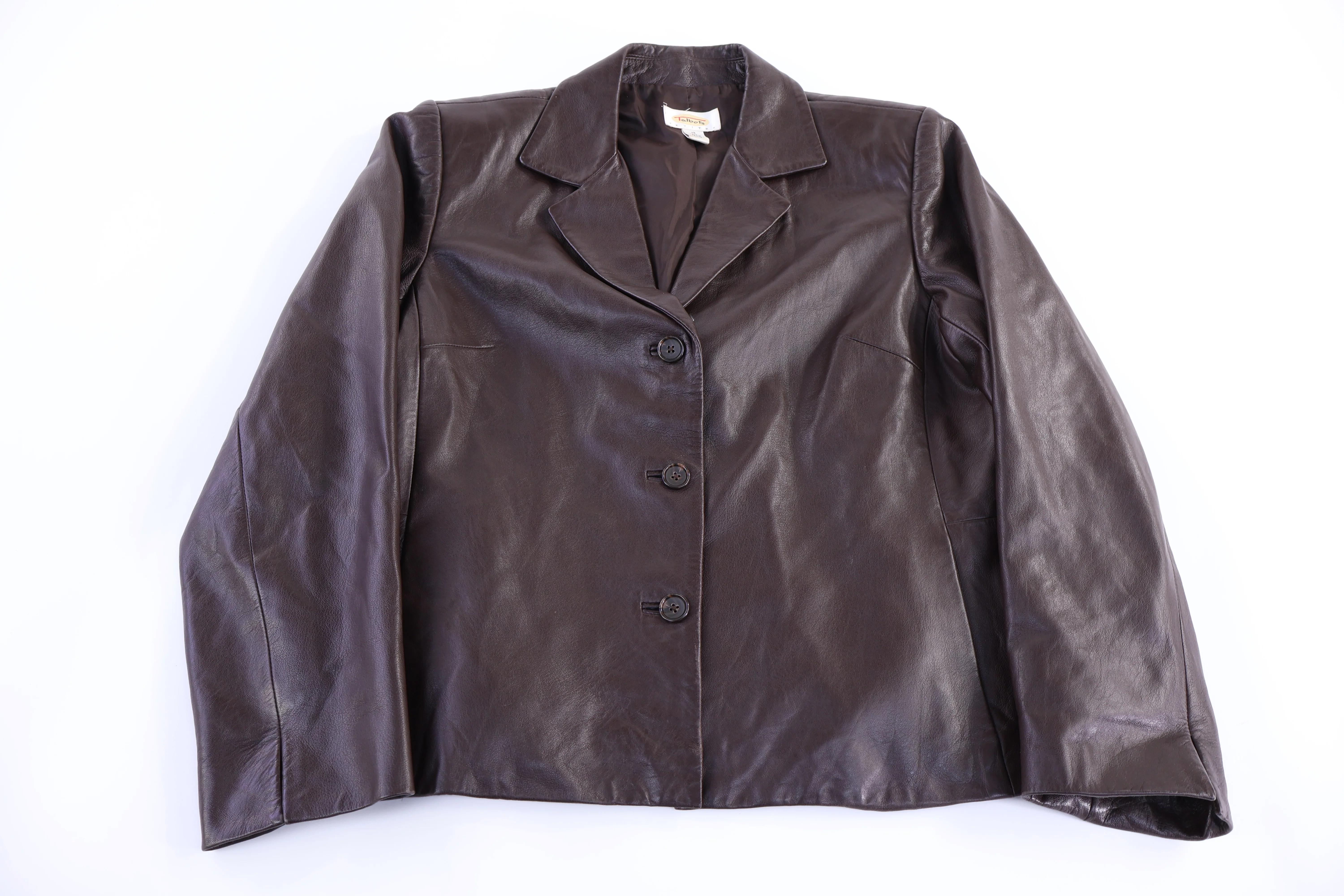 Women's Vintage Talbots Brown Leather Jacket