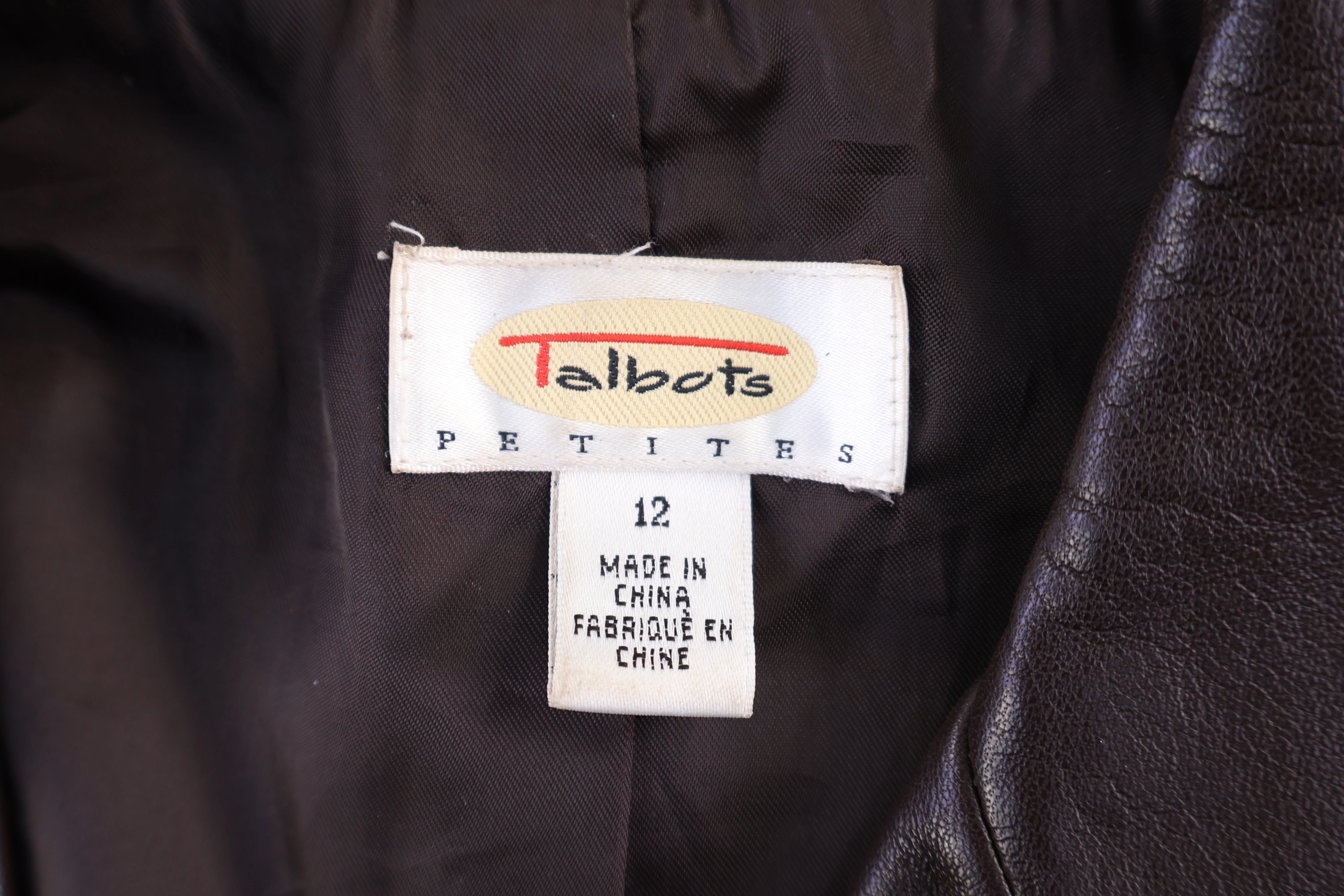 Women's Vintage Talbots Brown Leather Jacket - Image 3