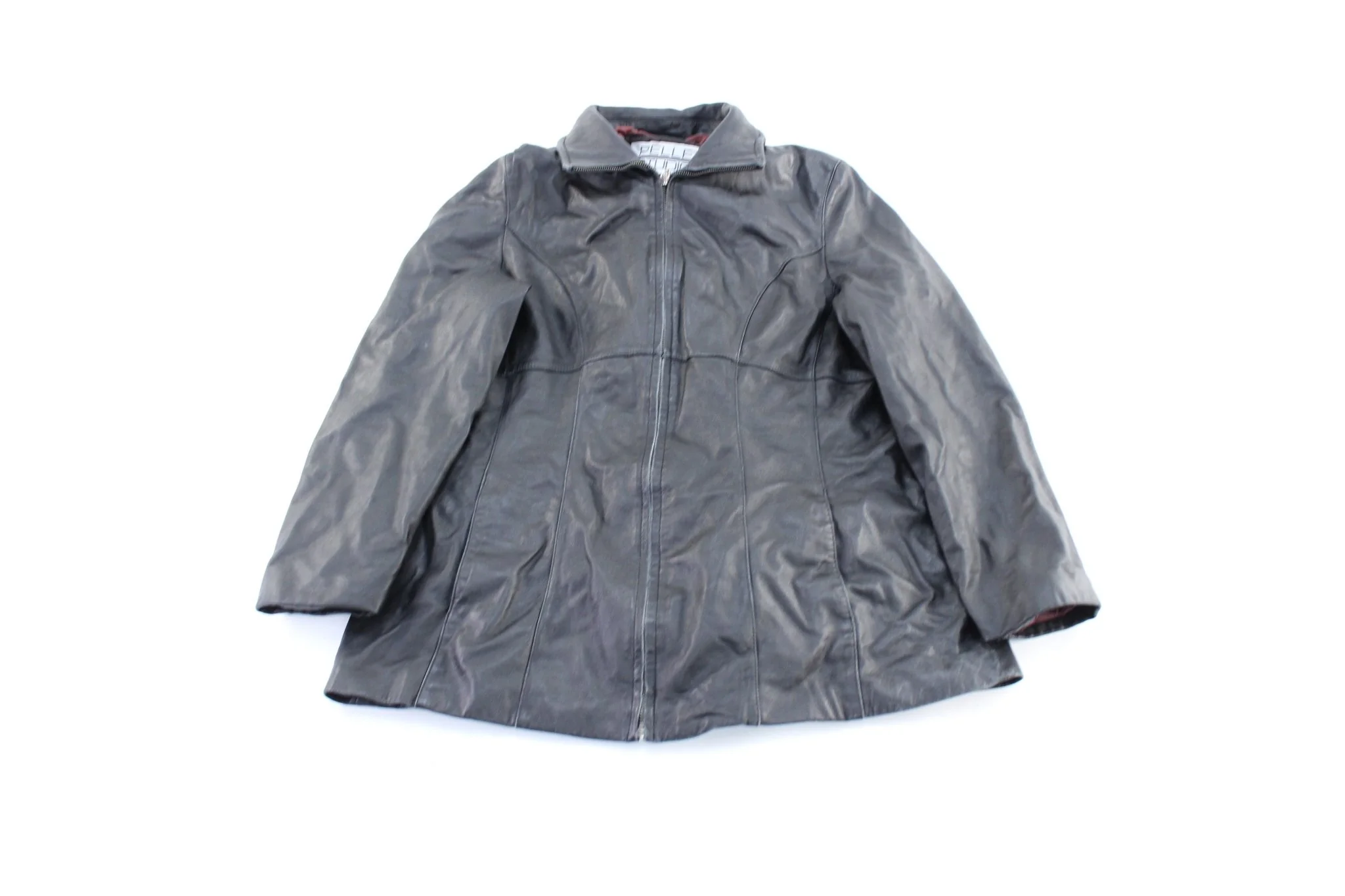 Women's Wilson's Pelle Studio Black Leather Zip Up Jacket