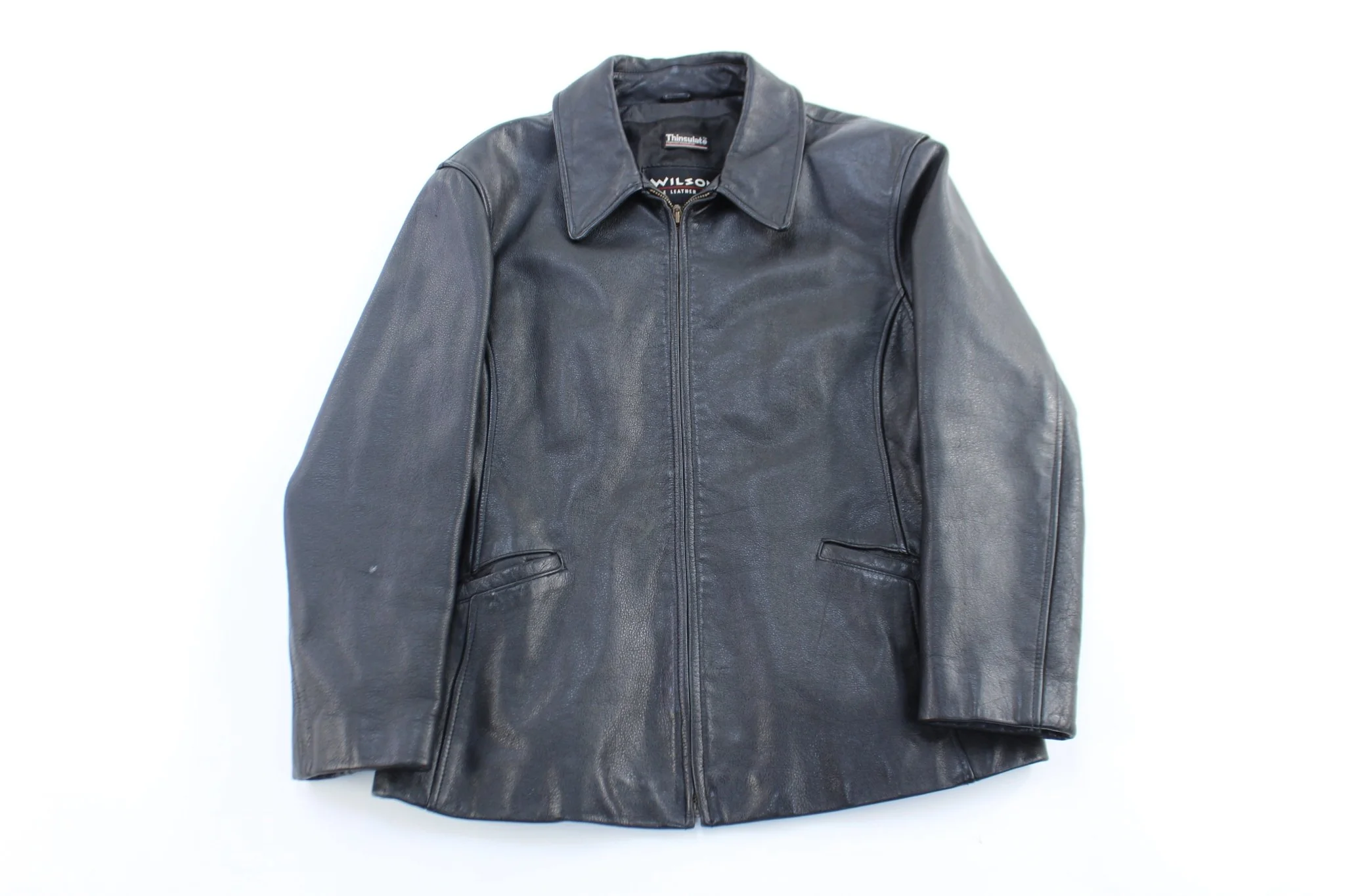 Women's Wilson's The Leather Experts Black Zip Up Jacket