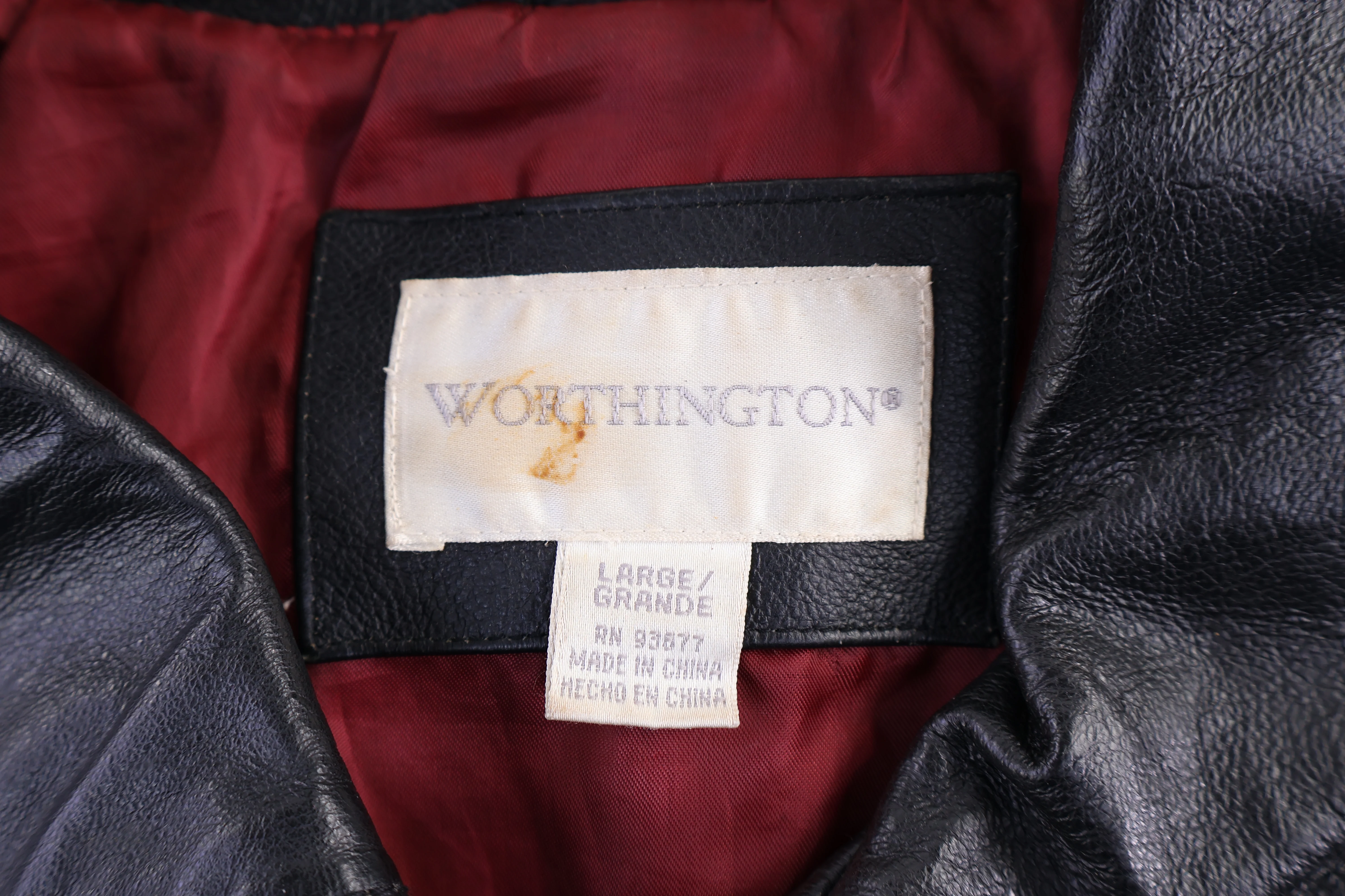Women's Worthington Black Leather Jacket - Image 3