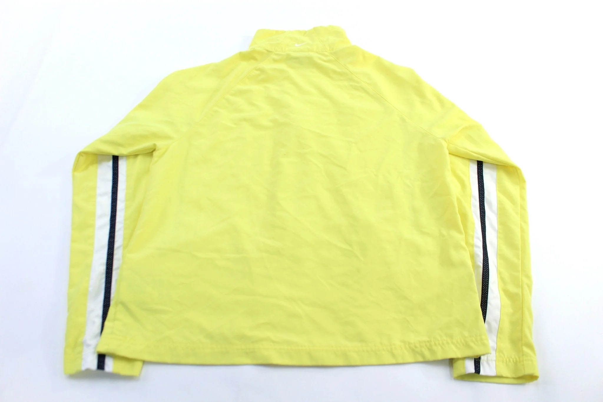 Women's Y2K Nike Embroidered Logo Black, White, & Yellow Zip Up Jacket - Image 2