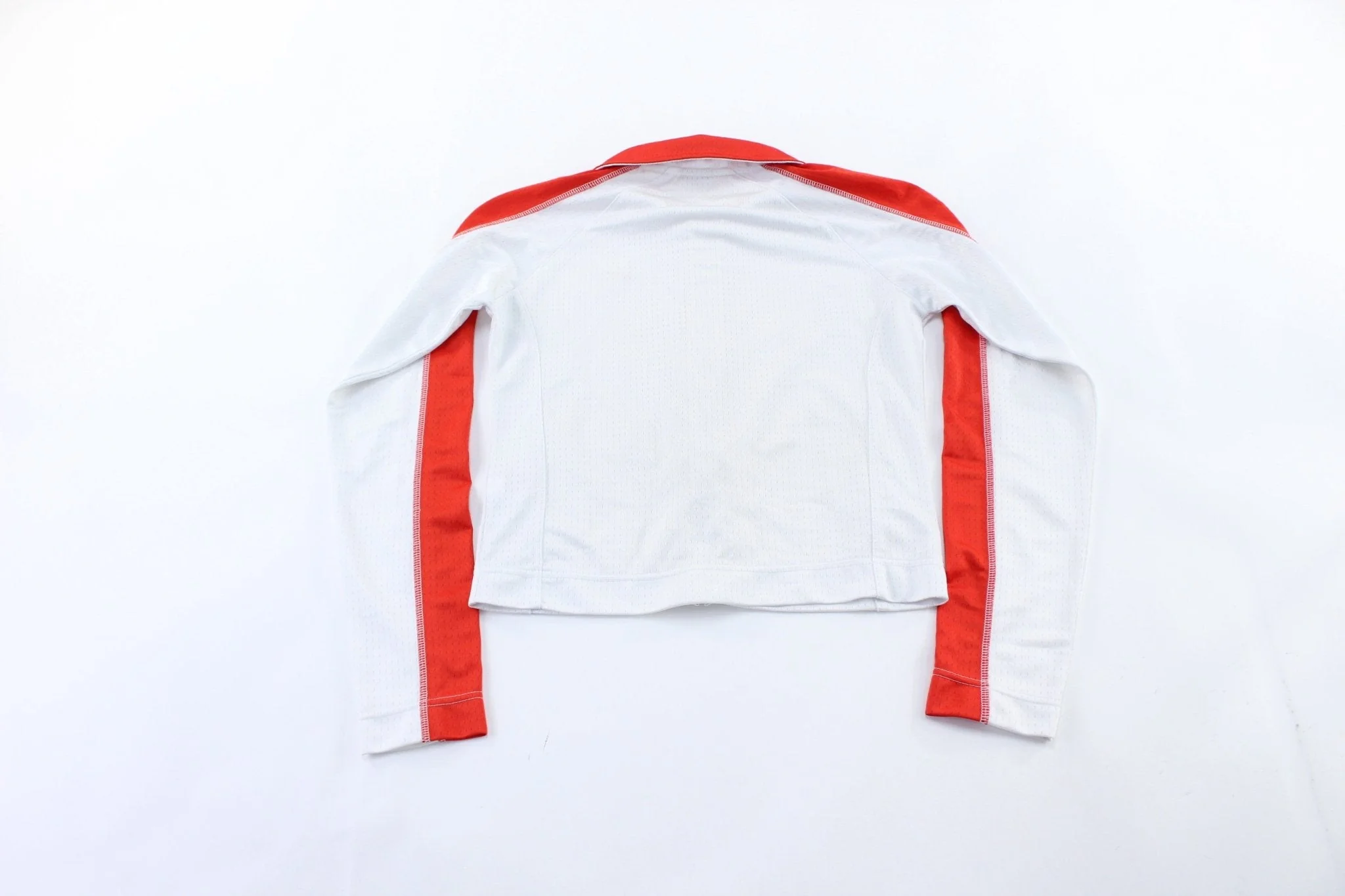 Women's Y2K Nike Embroidered Logo Red & White Zip Up Jacket - Image 2