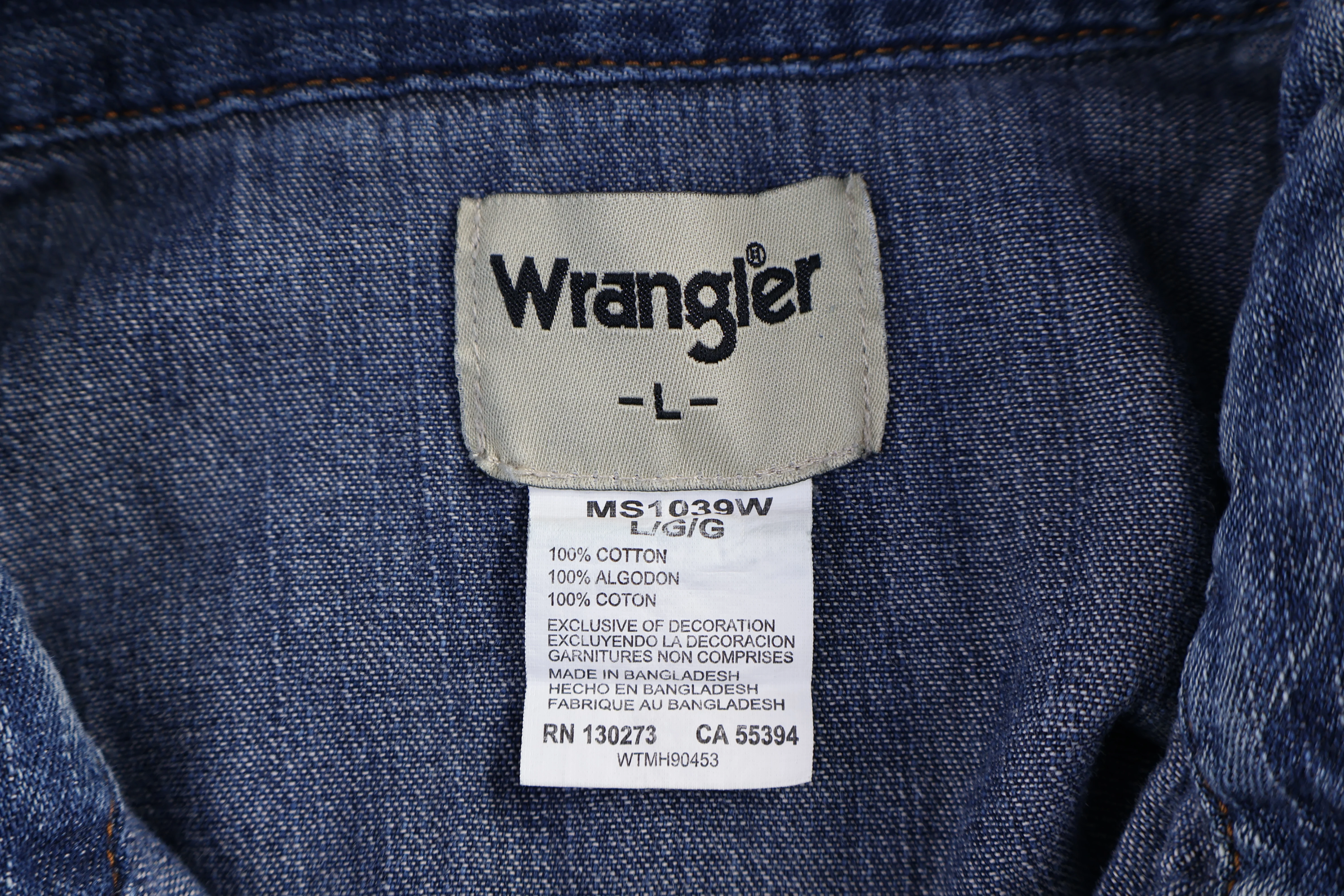 Wrangler Dark Wash LS Button Down - Image 3