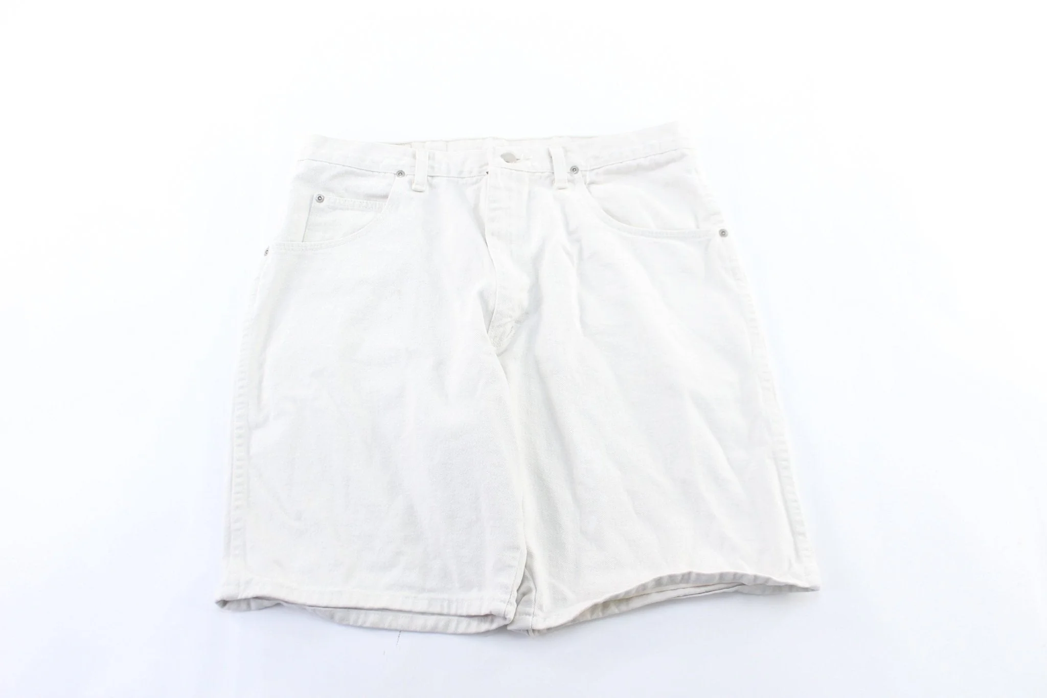 Wrangler White Denim Shorts - Image 2