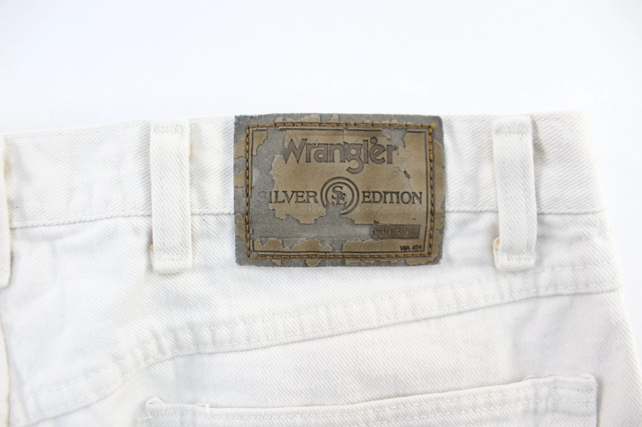 Wrangler White Denim Shorts - Image 3