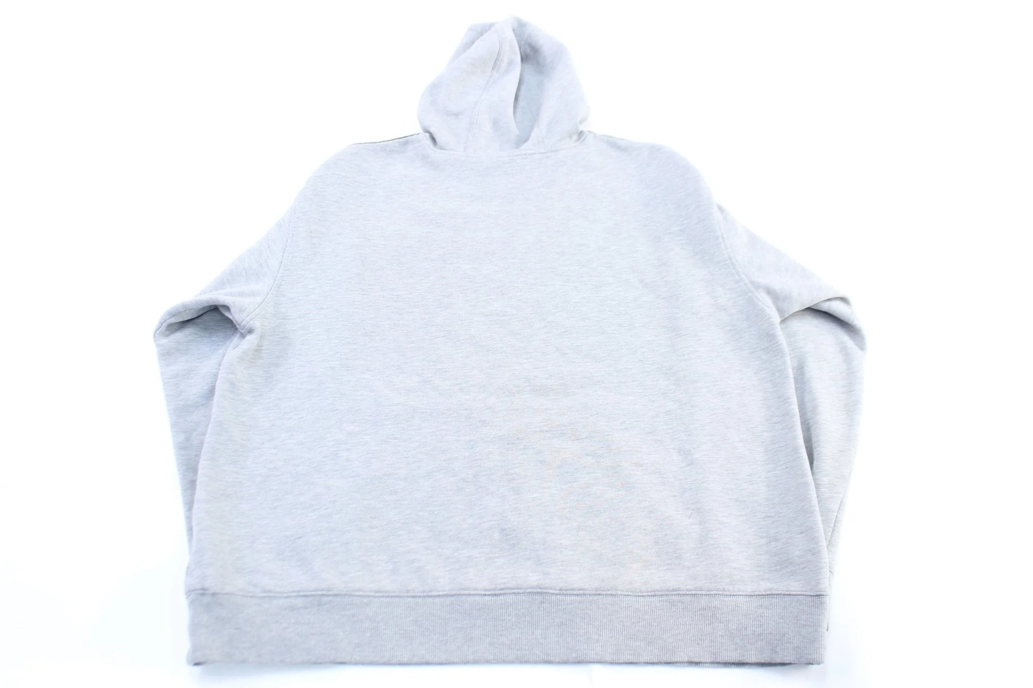 Y2K Adidas Embroidered Logo Grey & Black Striped Pullover Hoodie - Image 2