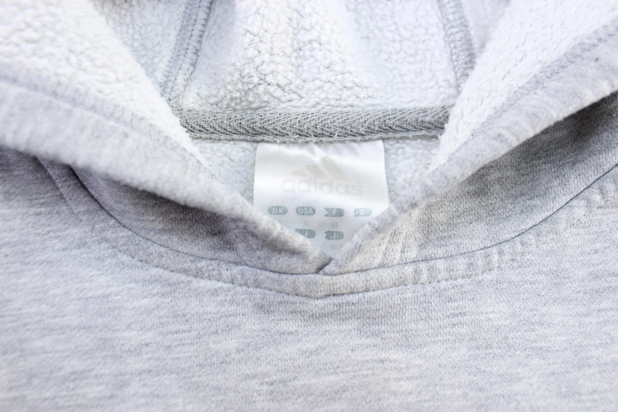 Y2K Adidas Embroidered Logo Grey & Black Striped Pullover Hoodie - Image 5