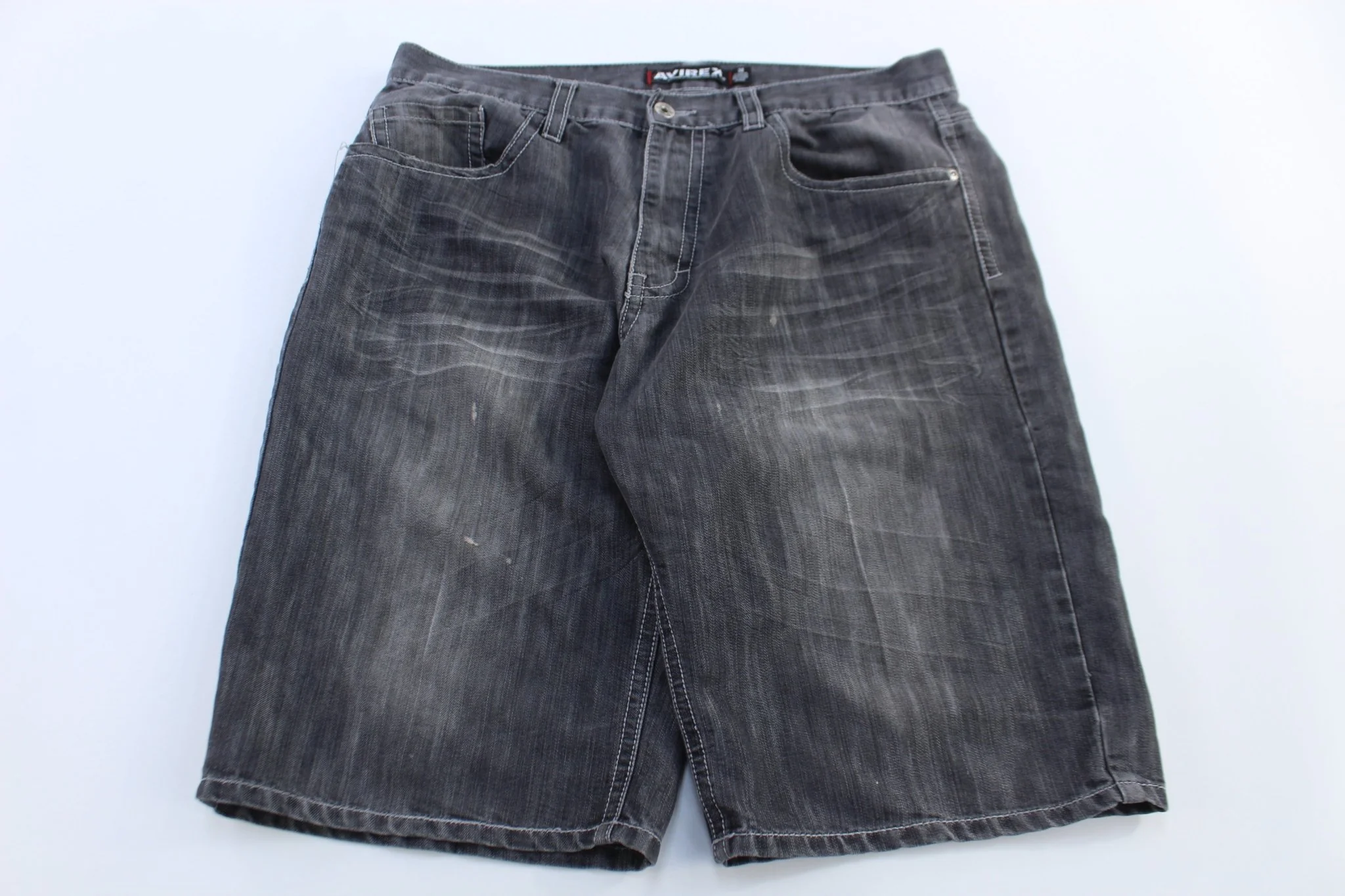 Y2K Avirex Dark Wash Denim Shorts