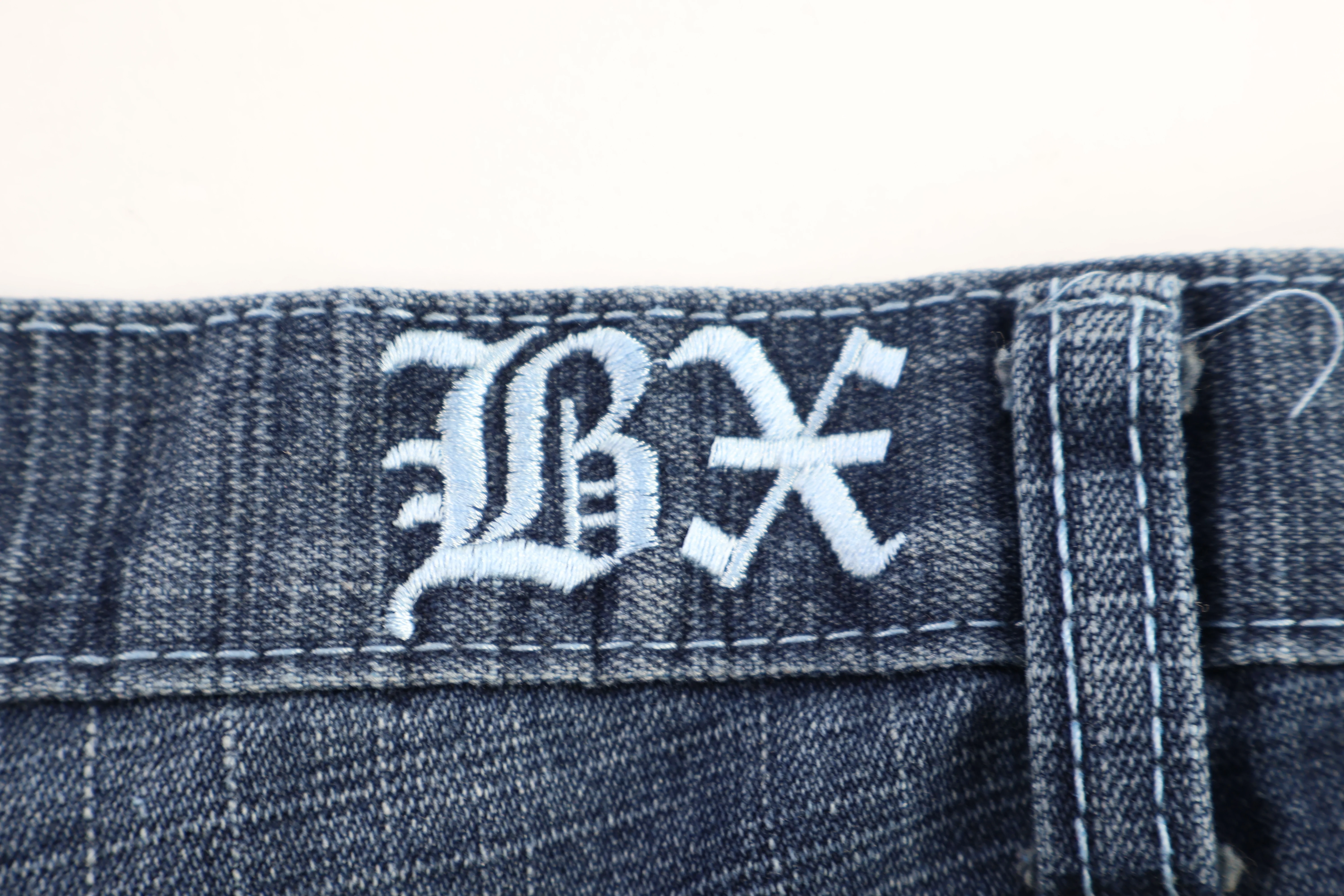 Y2K Brooklyn Xpress Dark Wash Denim Shorts - Image 3