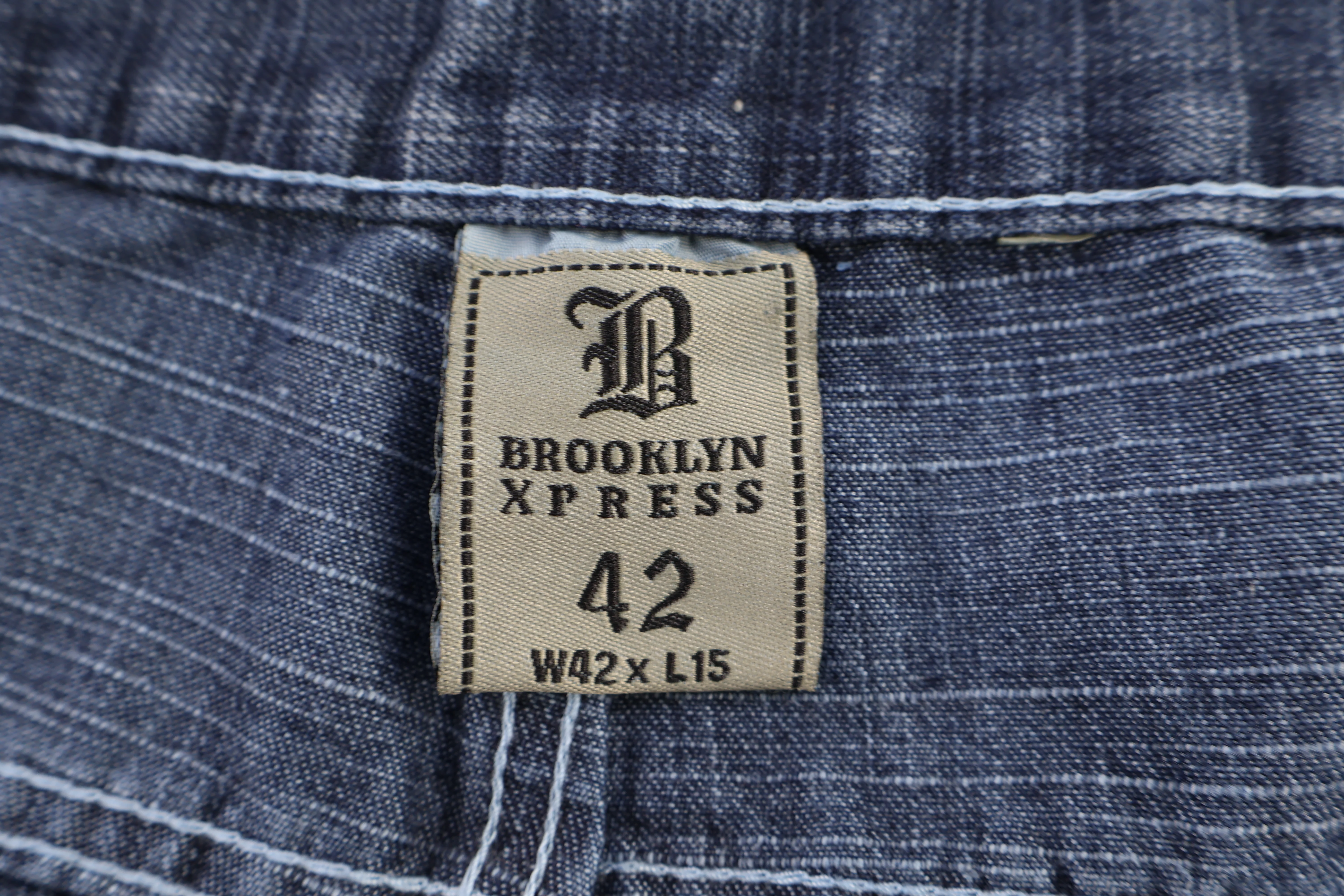 Y2K Brooklyn Xpress Dark Wash Denim Shorts - Image 4