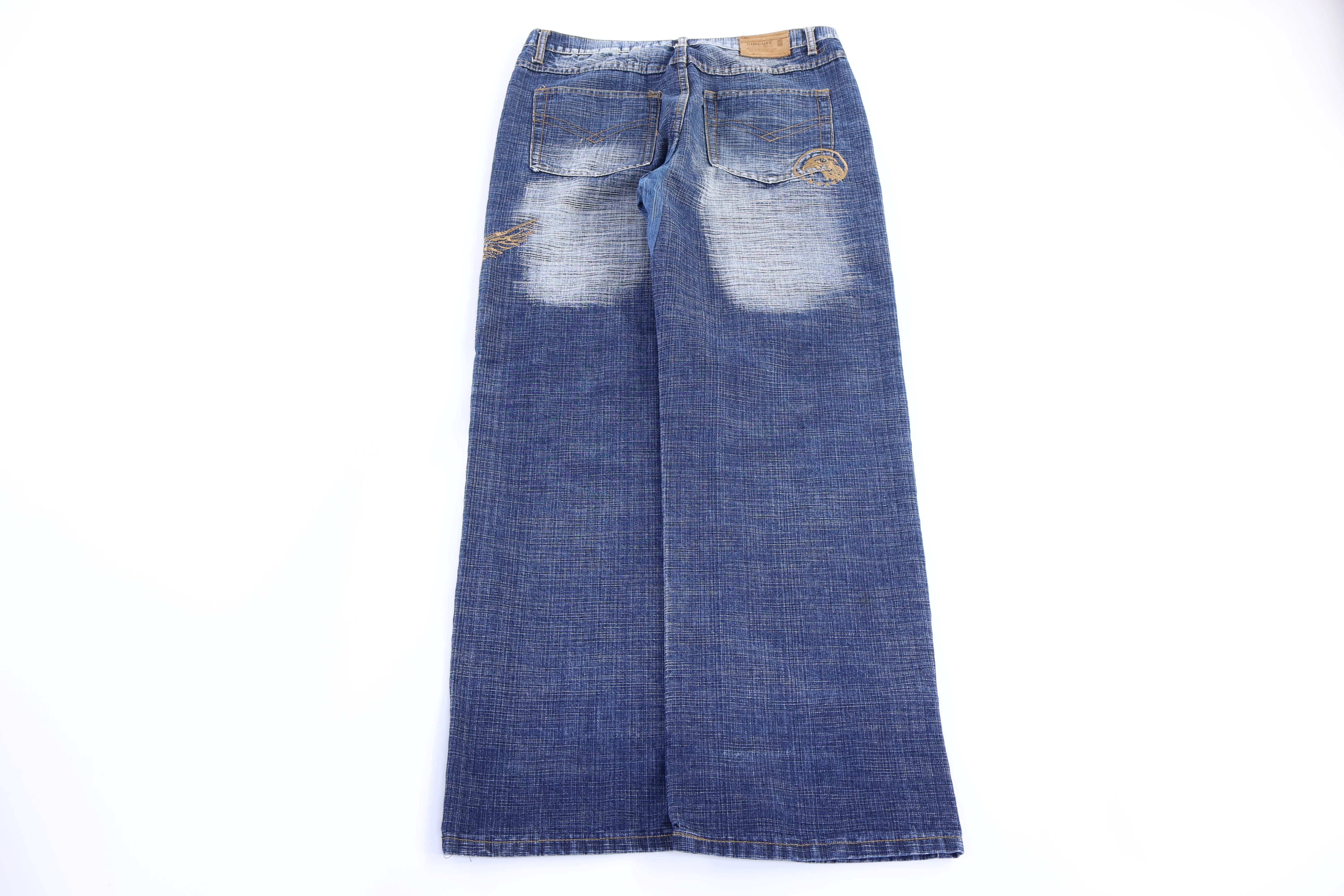 Y2K Circuit Dark Wash Denim Jeans - Image 2