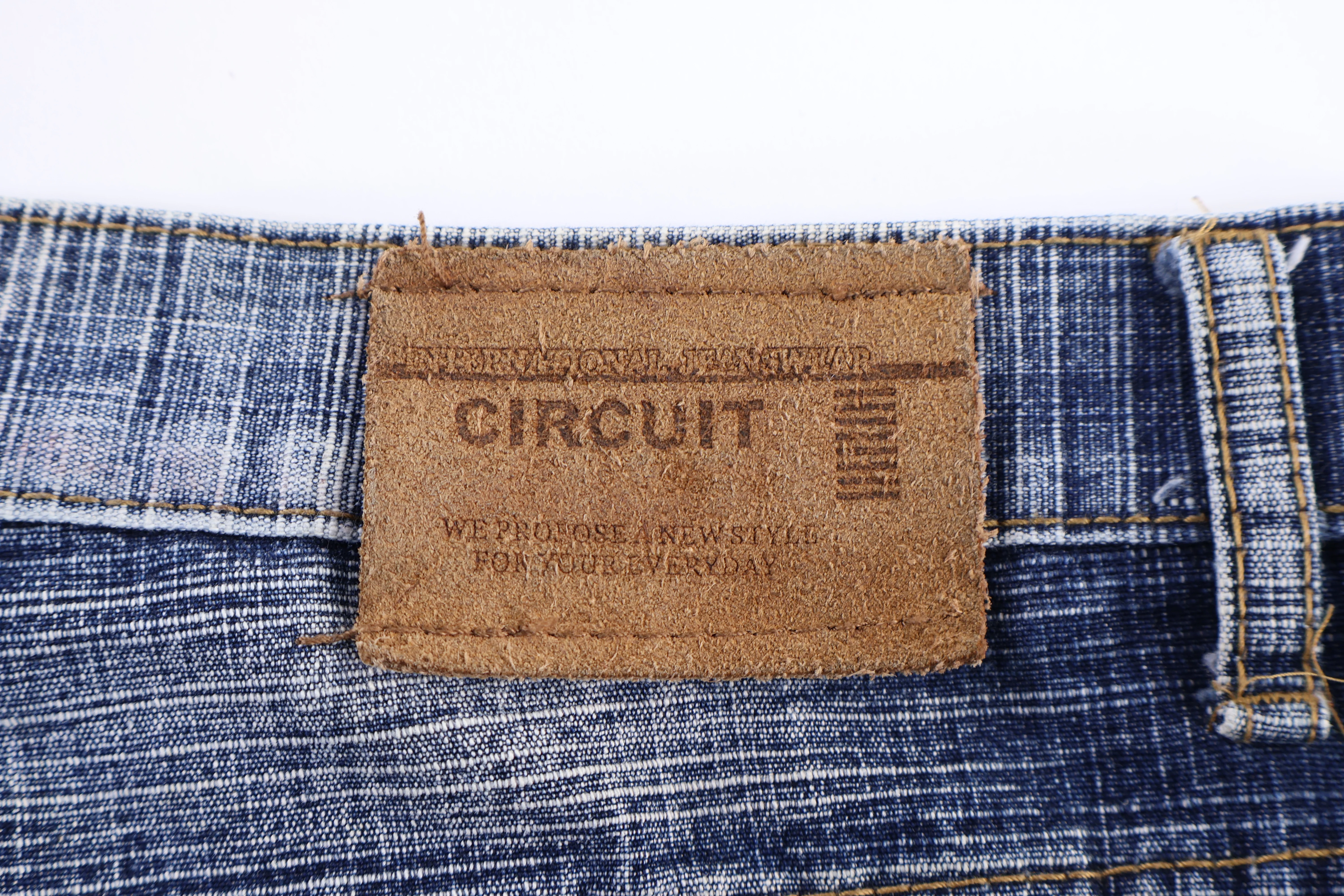 Y2K Circuit Dark Wash Denim Jeans - Image 3