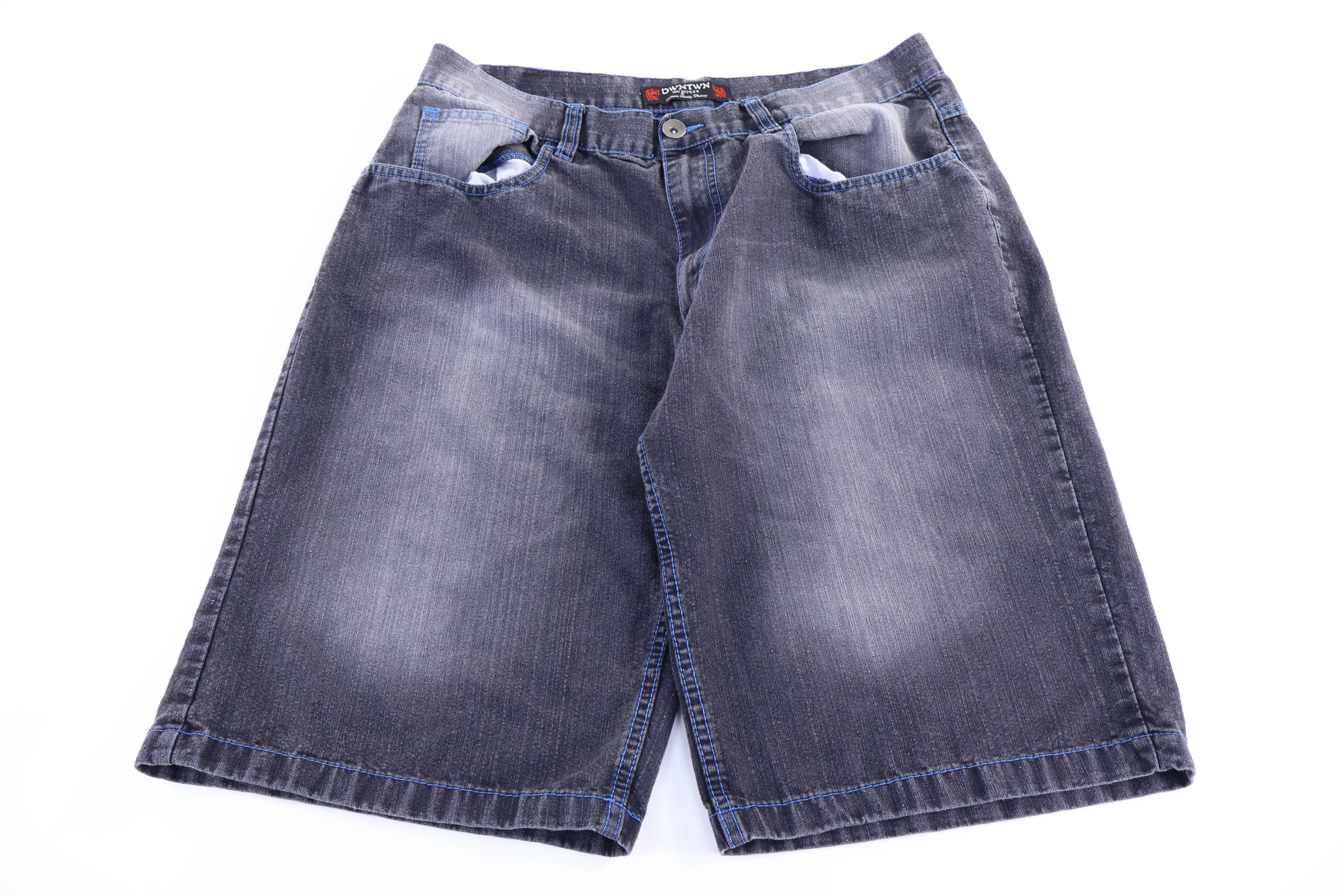 Y2K Downtown Express Dark Wash Denim Shorts